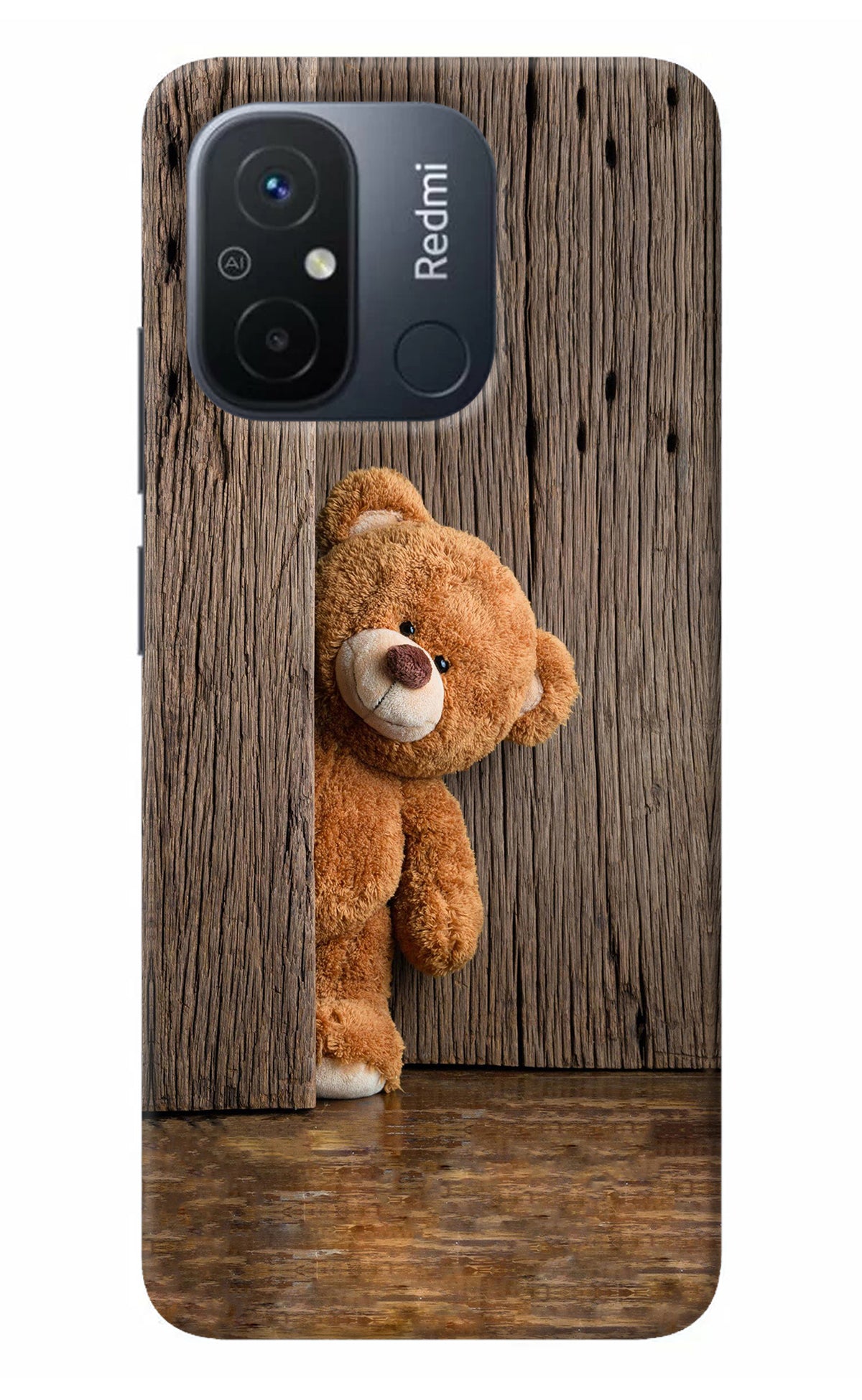 Teddy Wooden Redmi 12C Back Cover