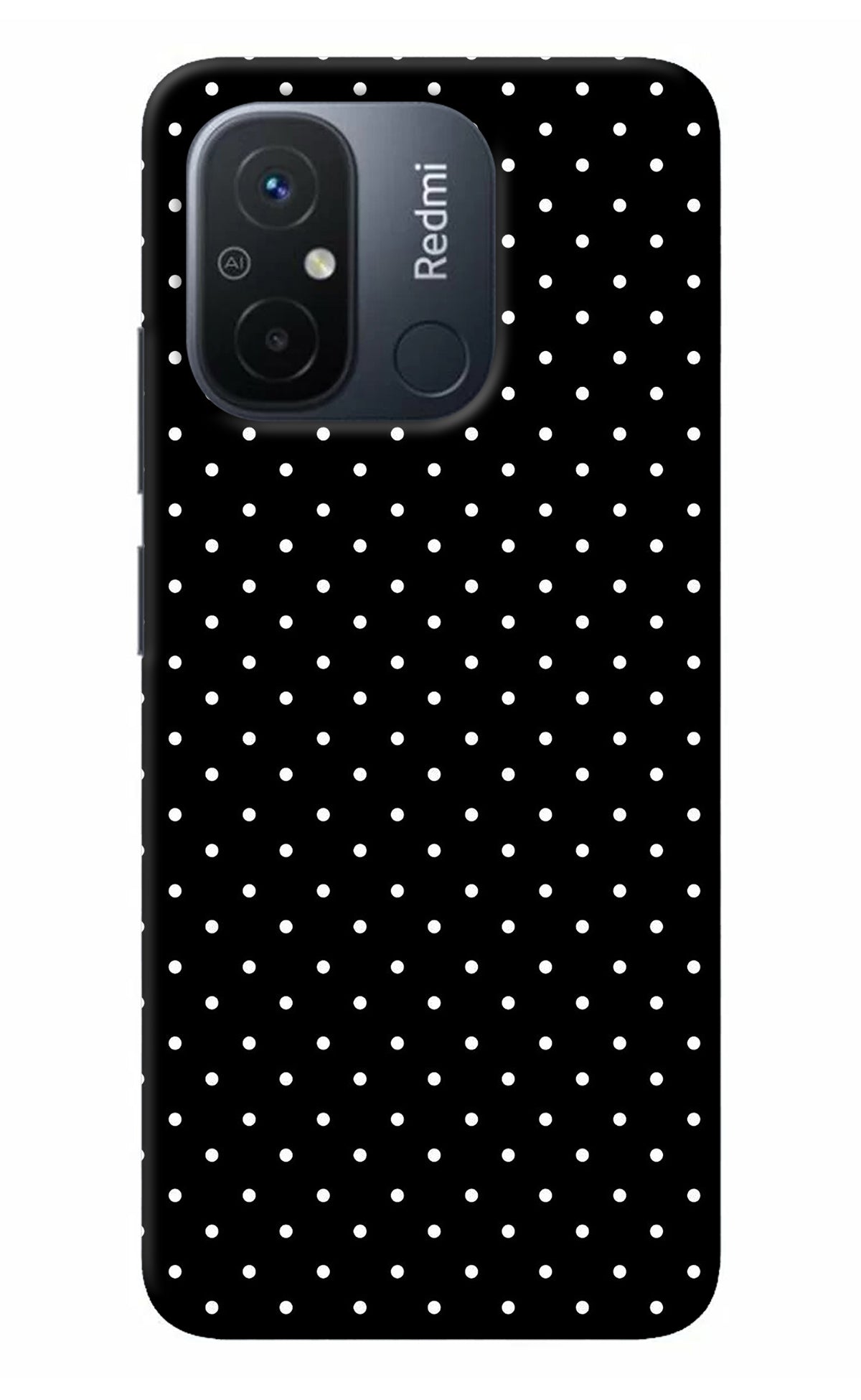 White Dots Redmi 12C Back Cover