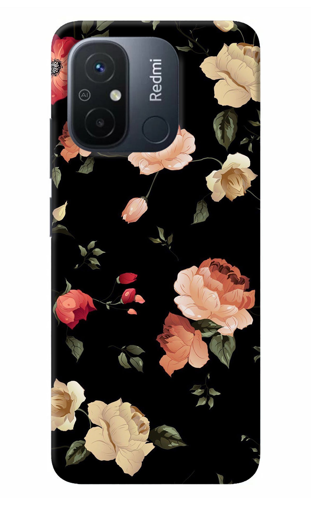 Flowers Redmi 12C Back Cover