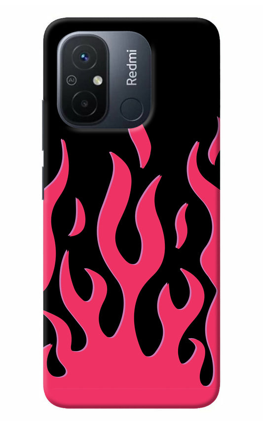 Fire Flames Redmi 12C Back Cover