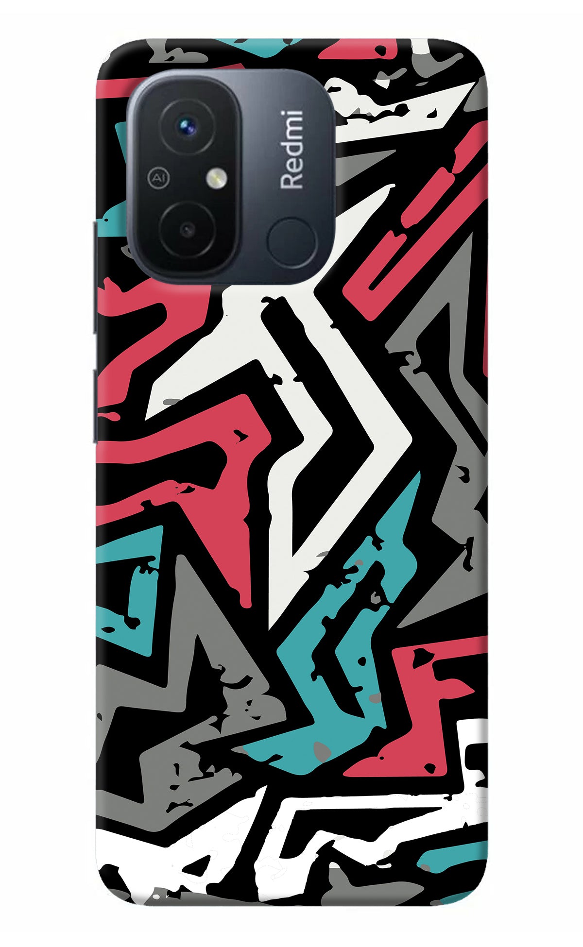 Geometric Graffiti Redmi 12C Back Cover