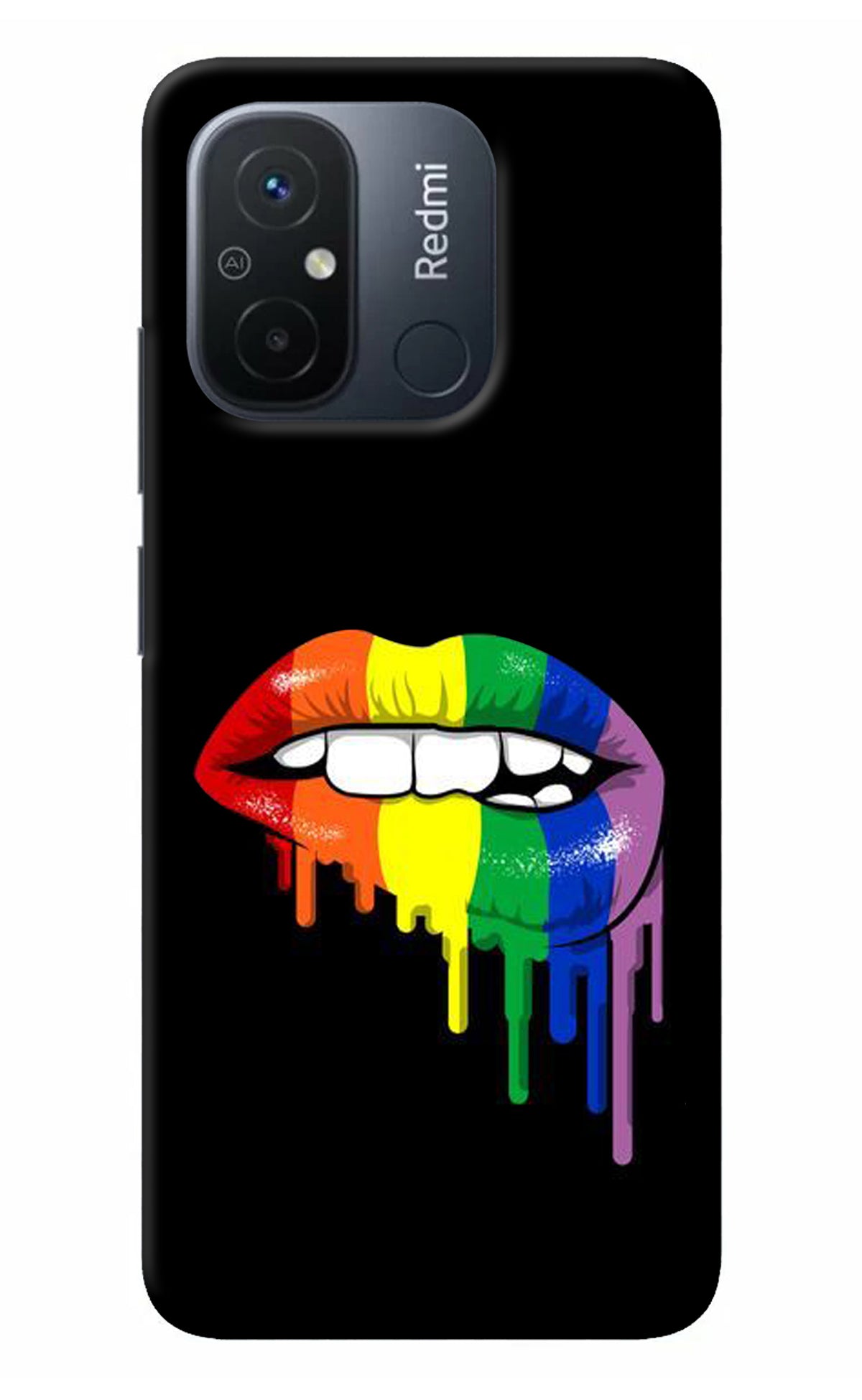 Lips Biting Redmi 12C Back Cover