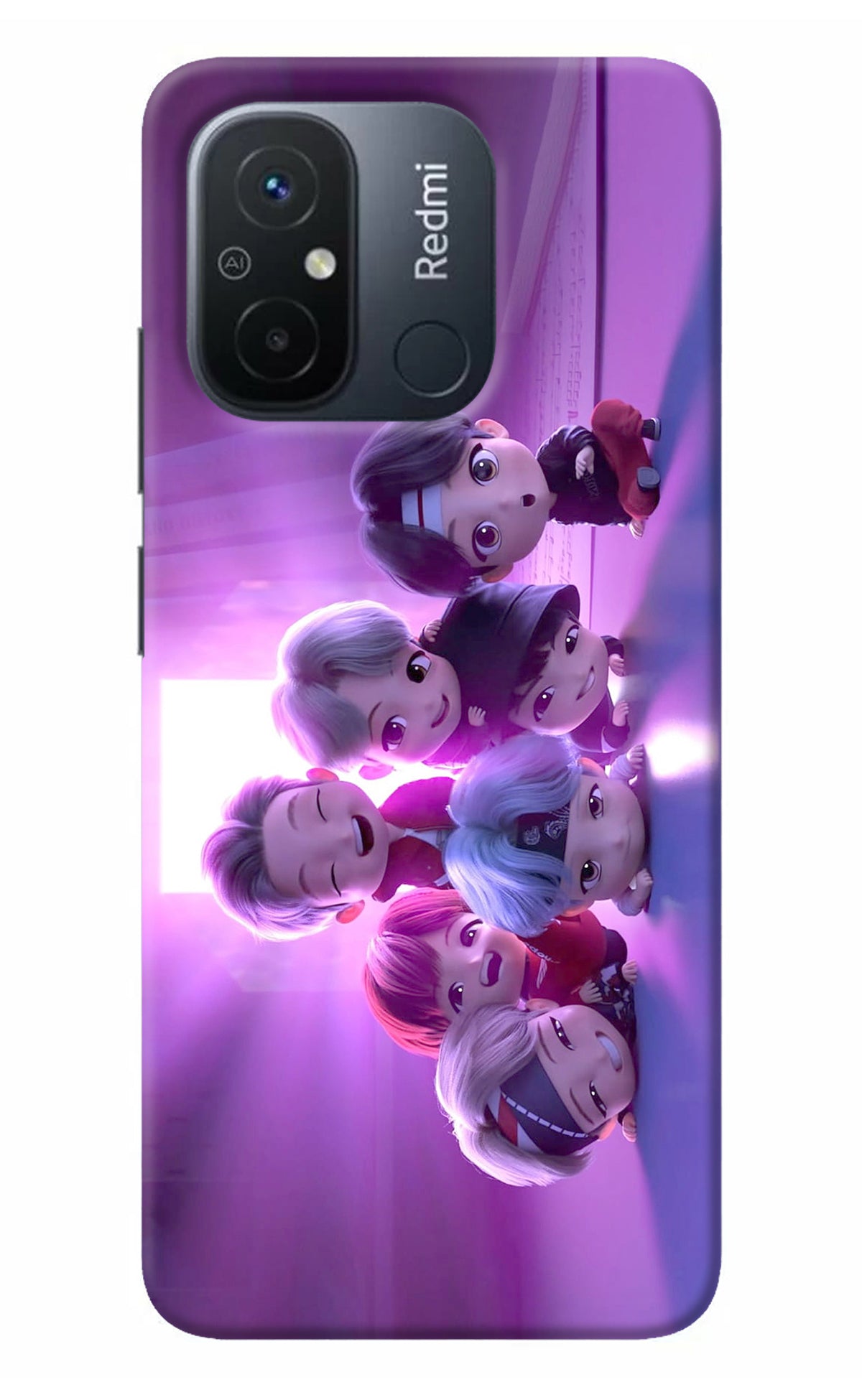 BTS Chibi Redmi 12C Back Cover