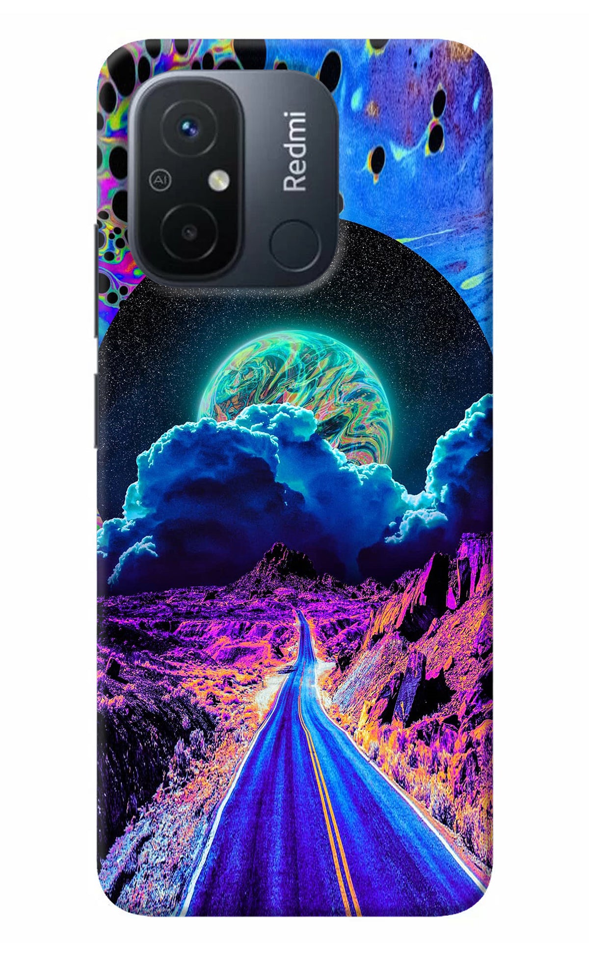 Psychedelic Painting Redmi 12C Back Cover