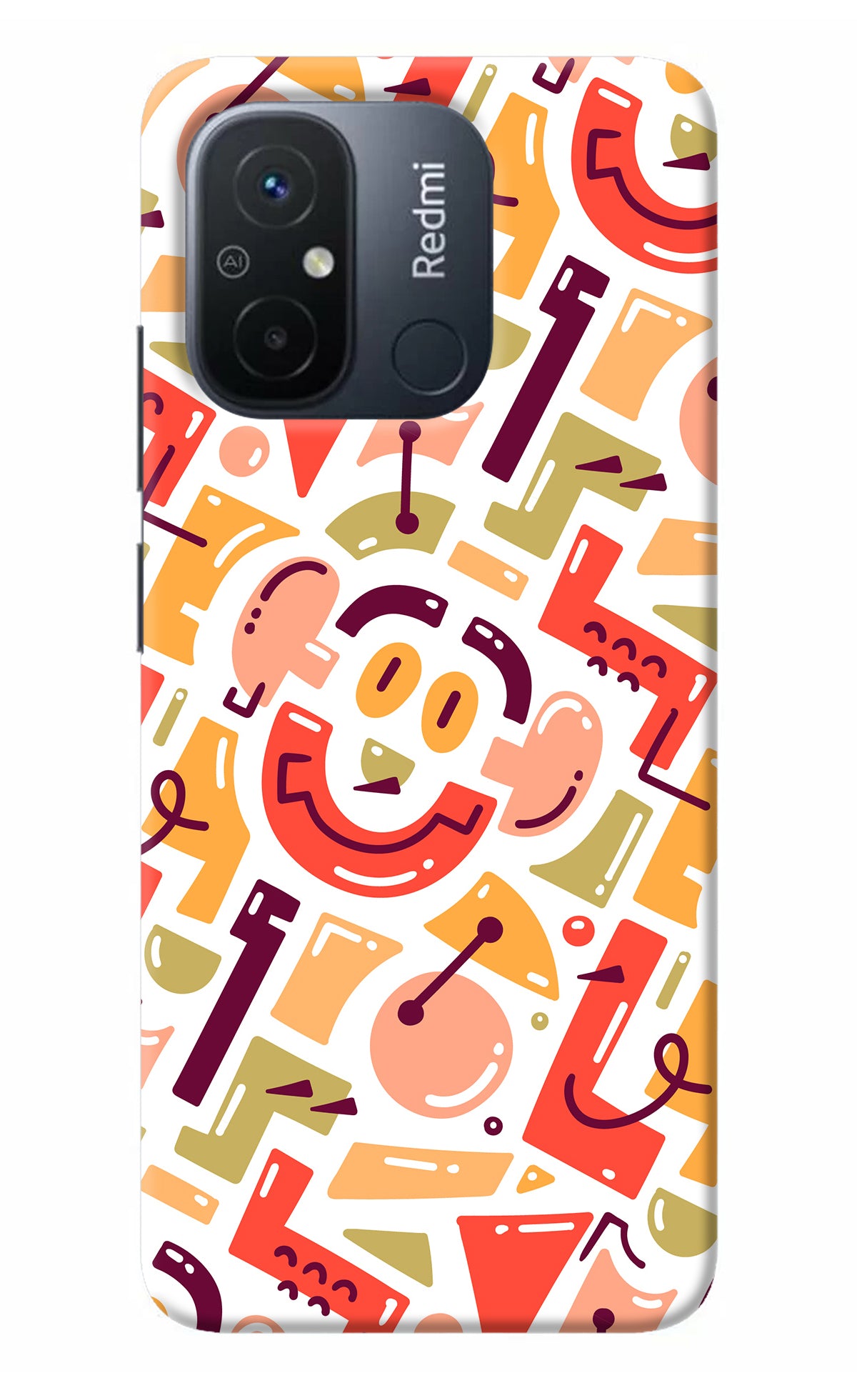 Doodle Pattern Redmi 12C Back Cover