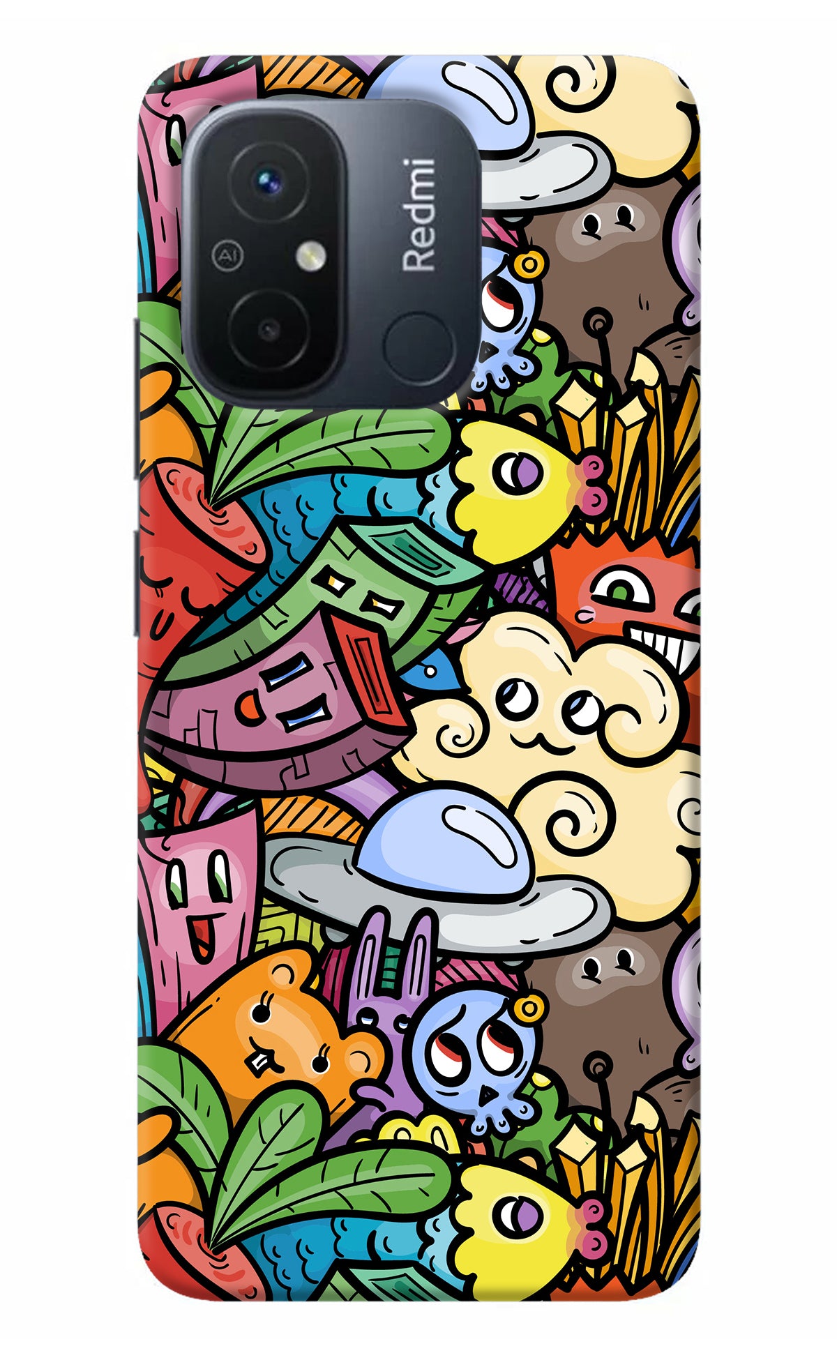 Veggie Doodle Redmi 12C Back Cover