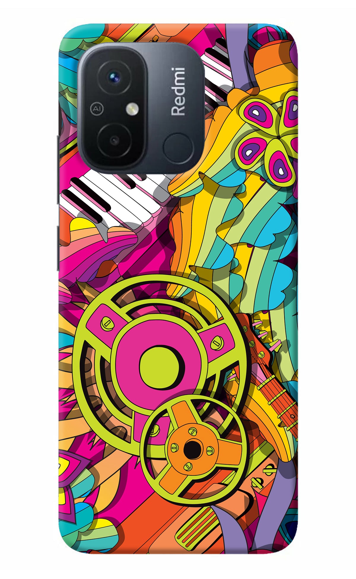 Music Doodle Redmi 12C Back Cover