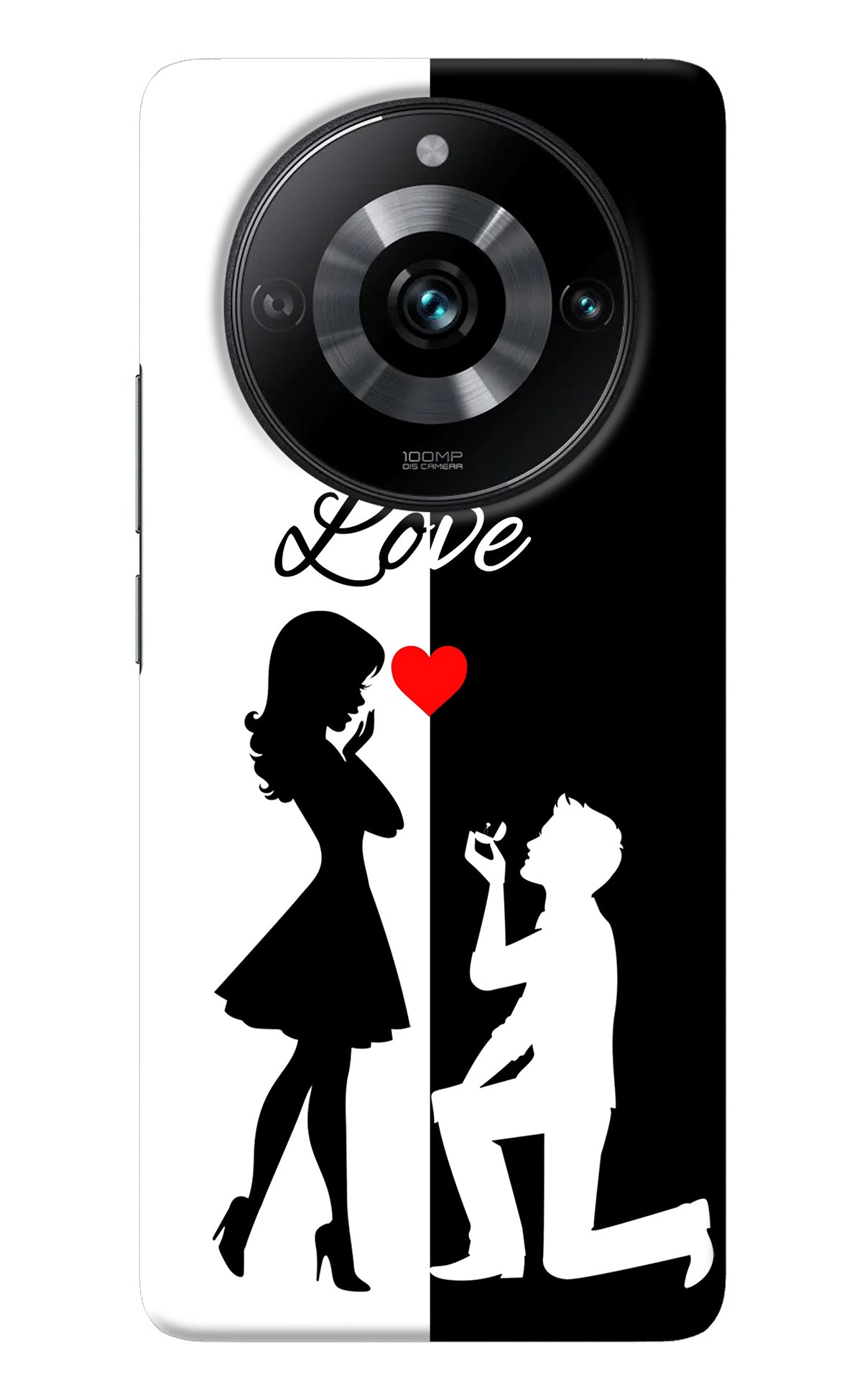 Love Propose Black And White Realme 11 Pro/Pro+ 5G Back Cover