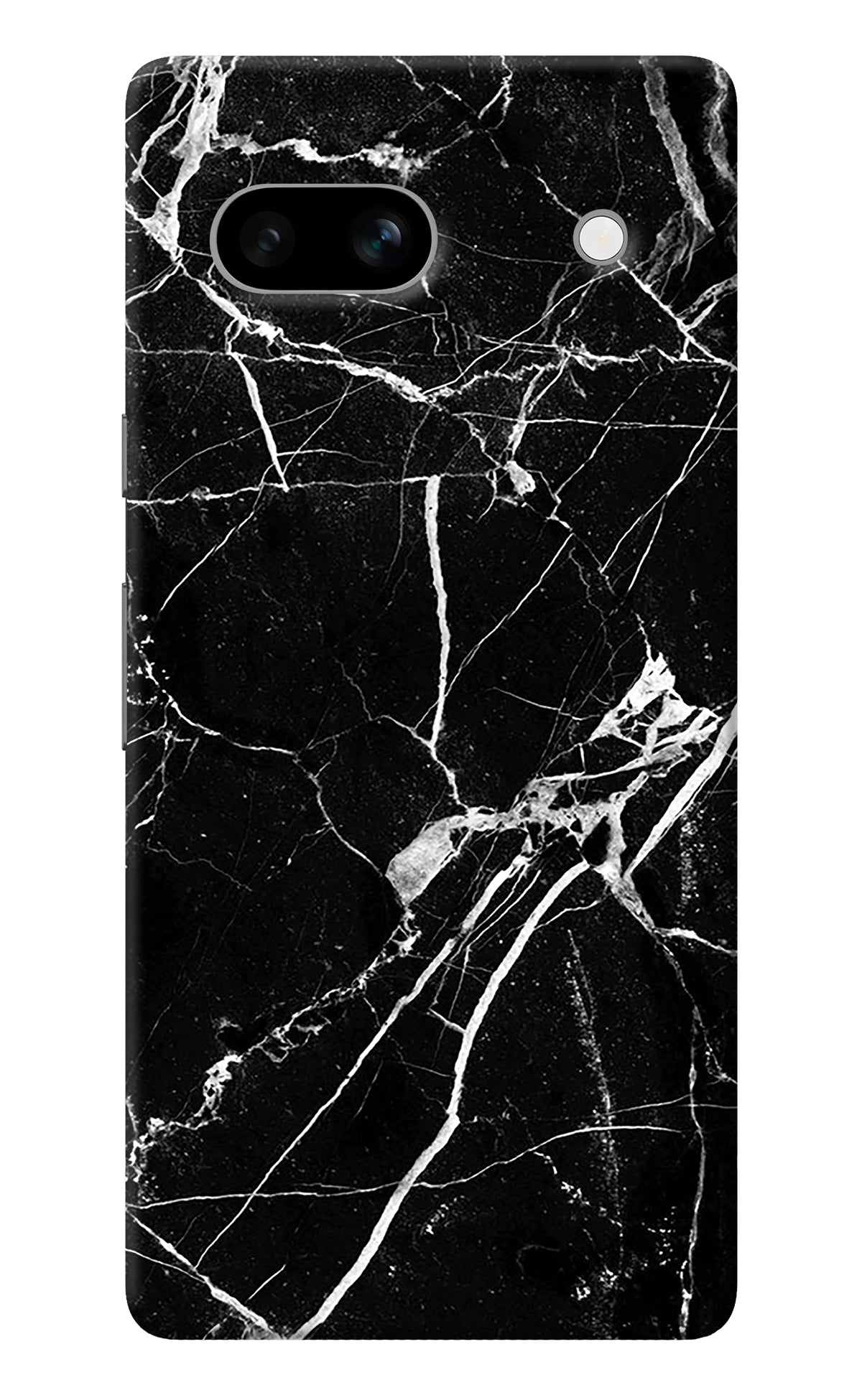 Black Marble Pattern Google Pixel 7A Back Cover