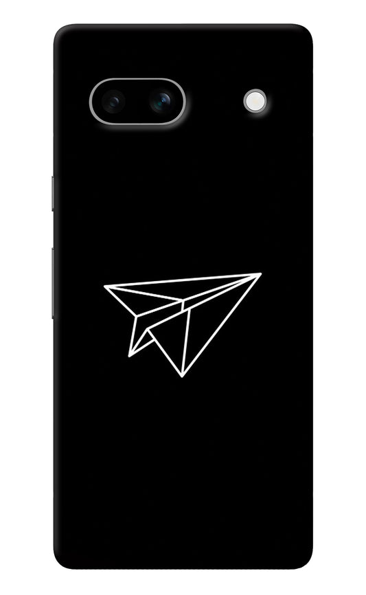 Paper Plane White Google Pixel 7A Back Cover