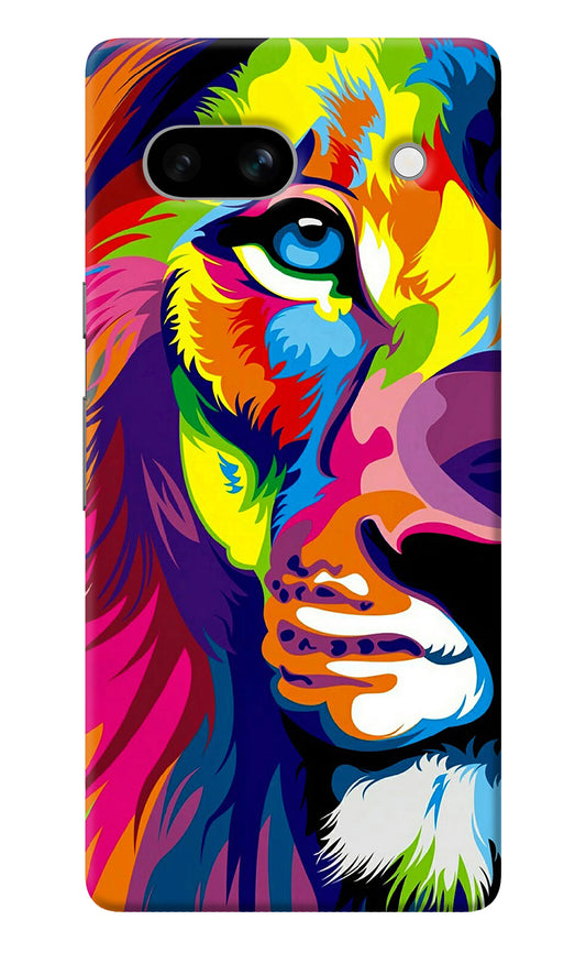 Lion Half Face Google Pixel 7A Back Cover