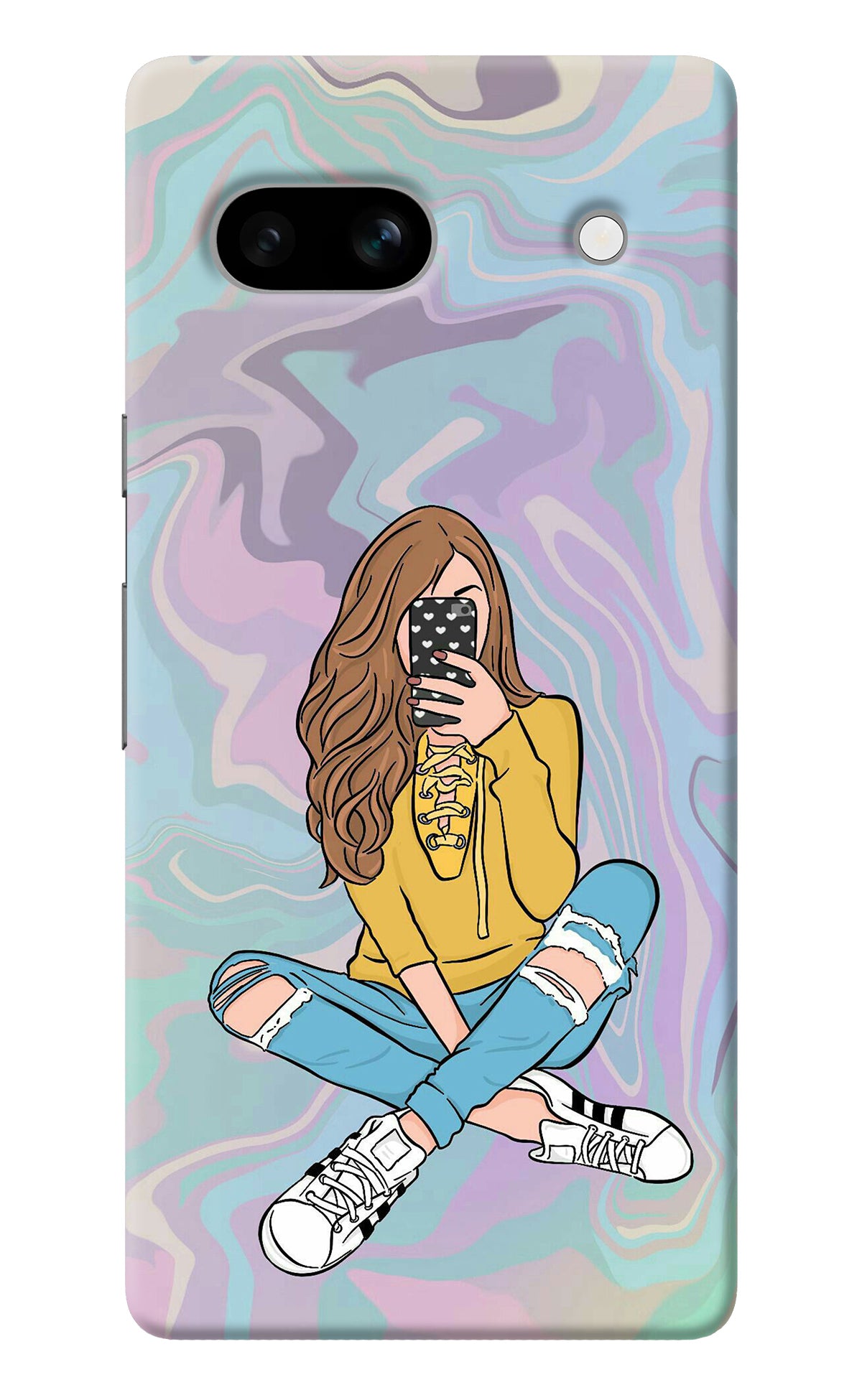 Selfie Girl Google Pixel 7A Back Cover