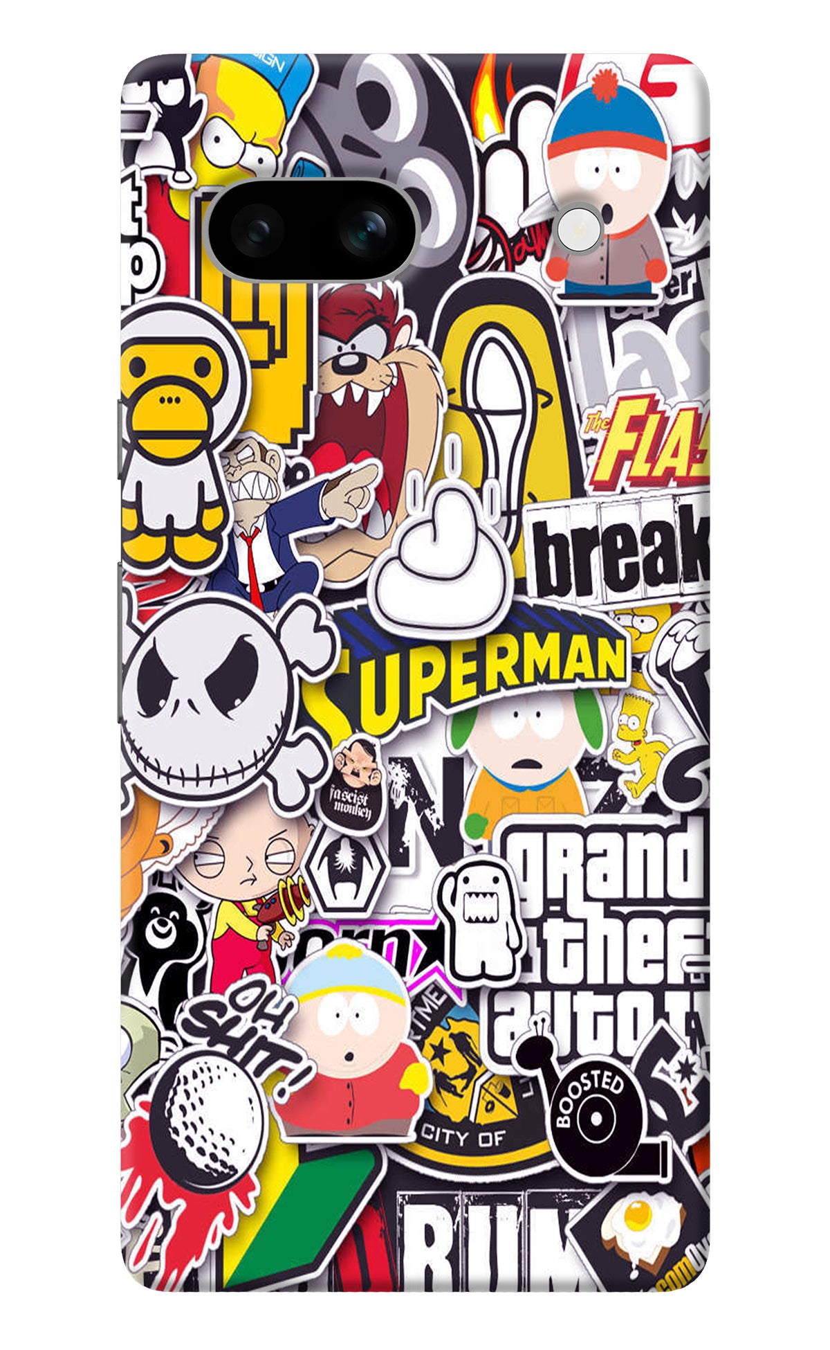 Sticker Bomb Google Pixel 7A Back Cover