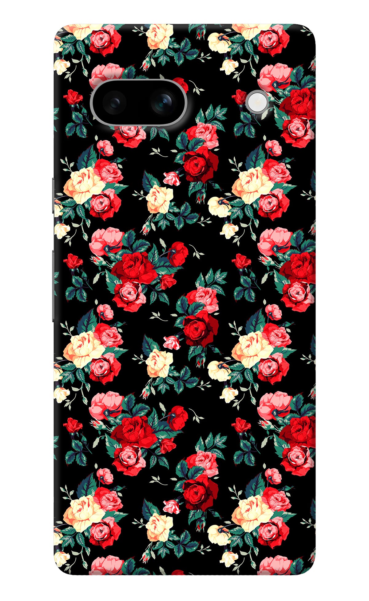 Rose Pattern Google Pixel 7A Back Cover