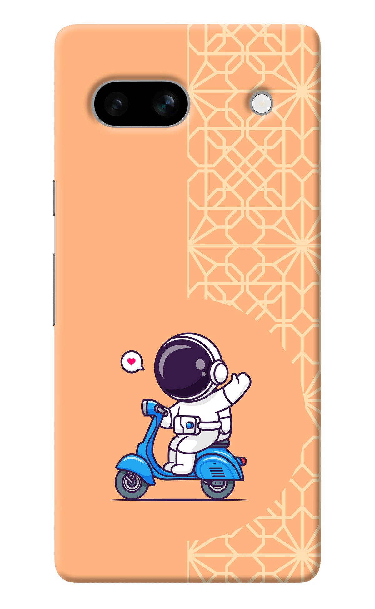 Cute Astronaut Riding Google Pixel 7A Back Cover