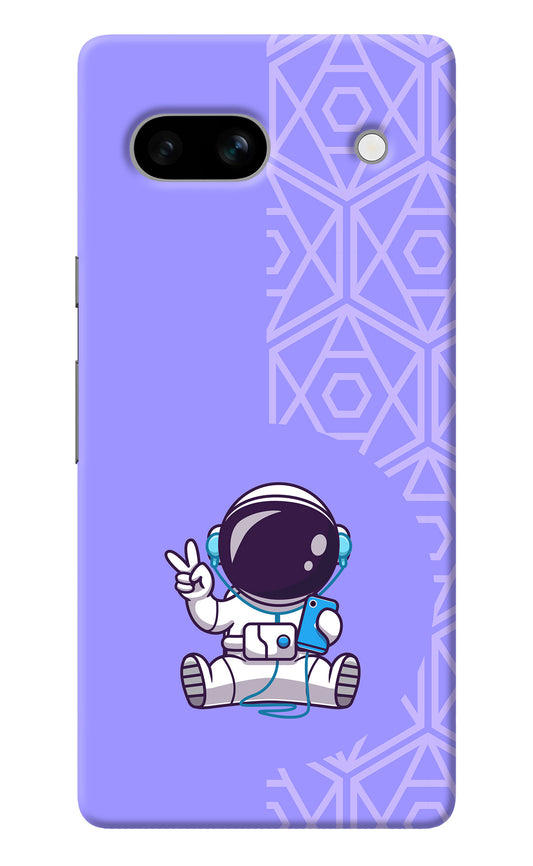 Cute Astronaut Chilling Google Pixel 7A Back Cover
