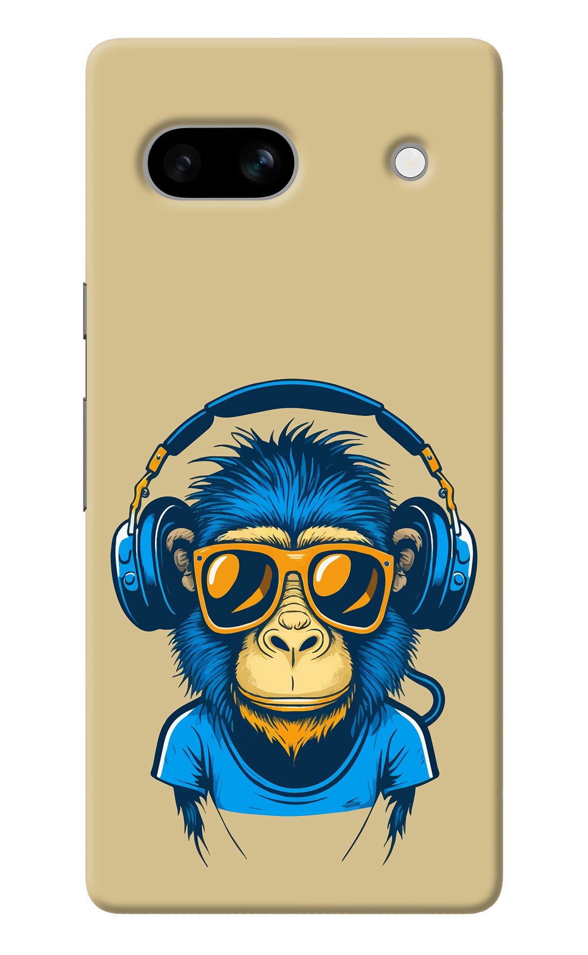 Monkey Headphone Google Pixel 7A Back Cover