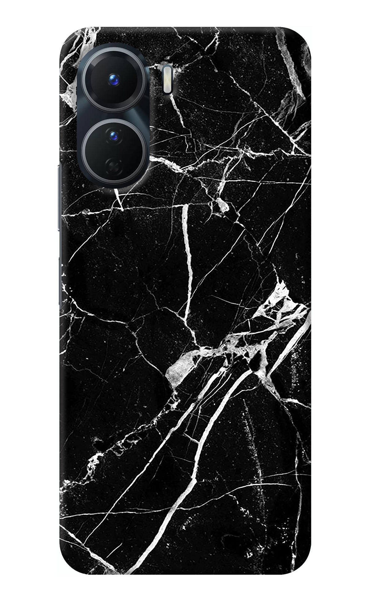 Black Marble Pattern Vivo T2x 5G Back Cover