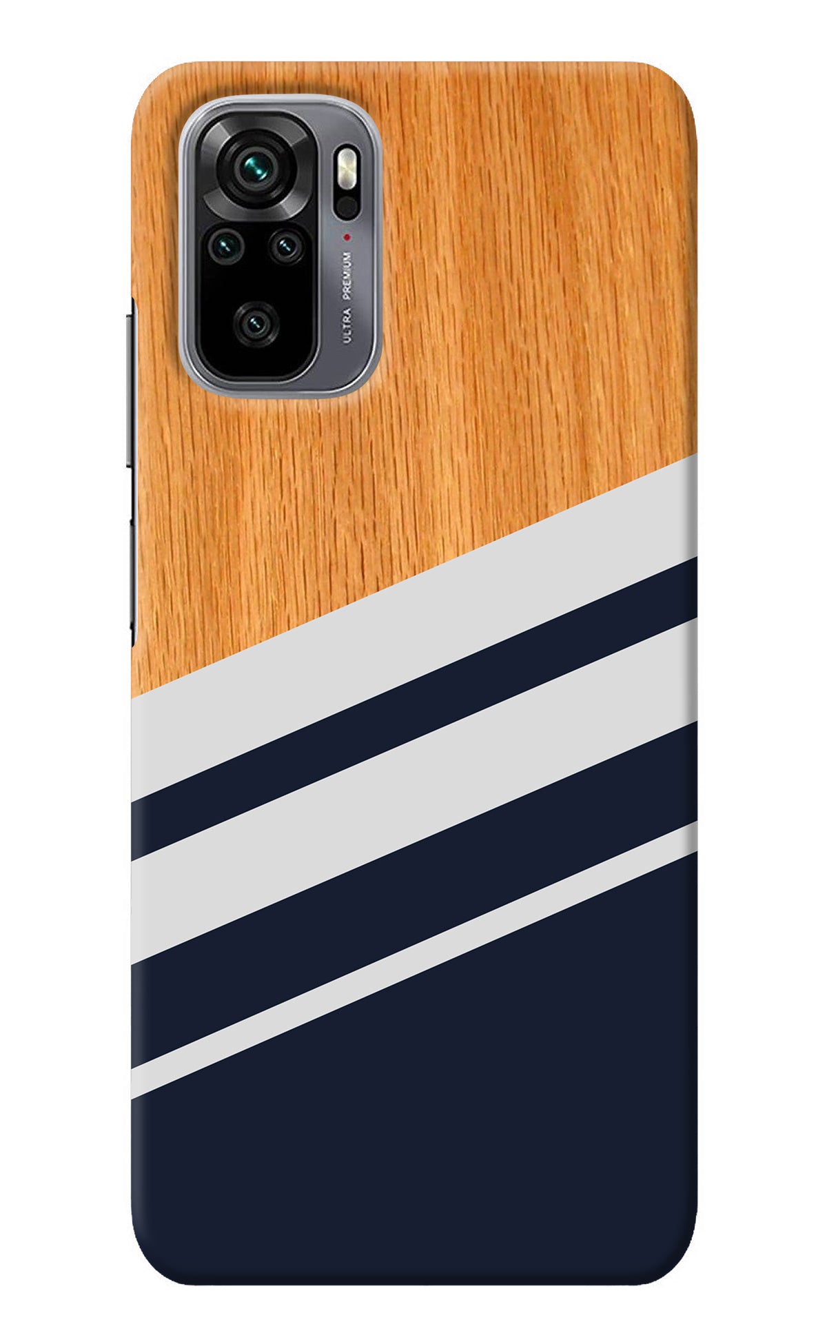 Blue and white wooden Redmi Note 11 SE Back Cover