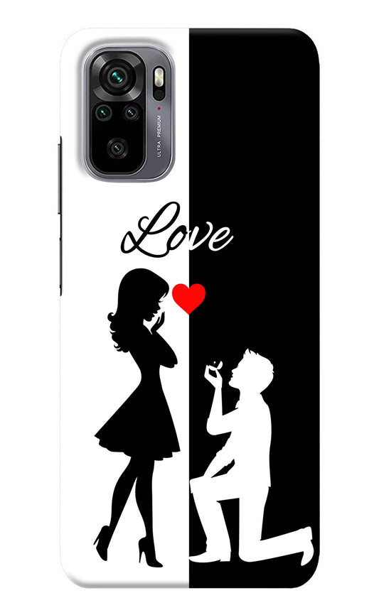 Love Propose Black And White Redmi Note 11 SE Back Cover
