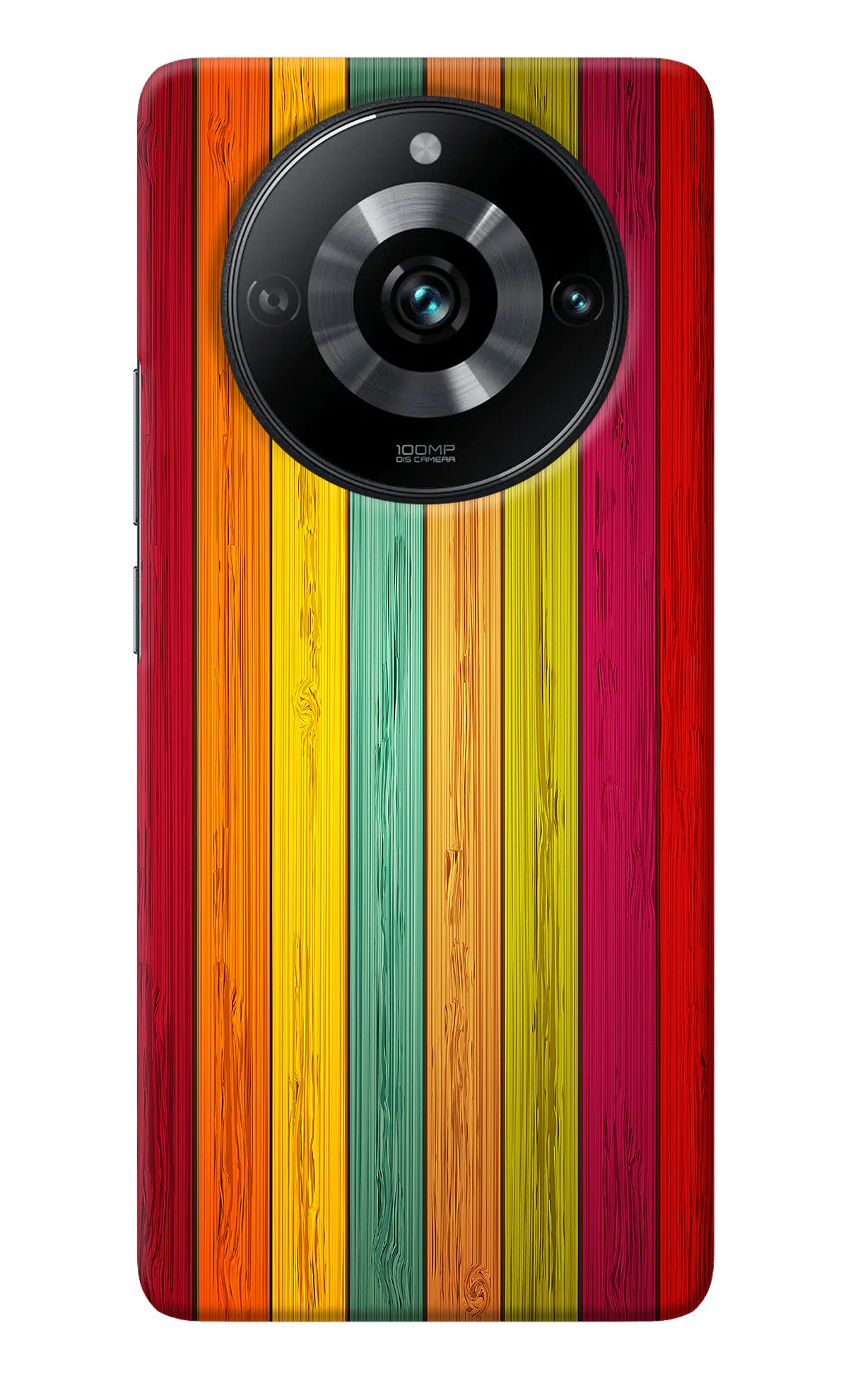 Multicolor Wooden Realme Narzo 60 Pro Back Cover