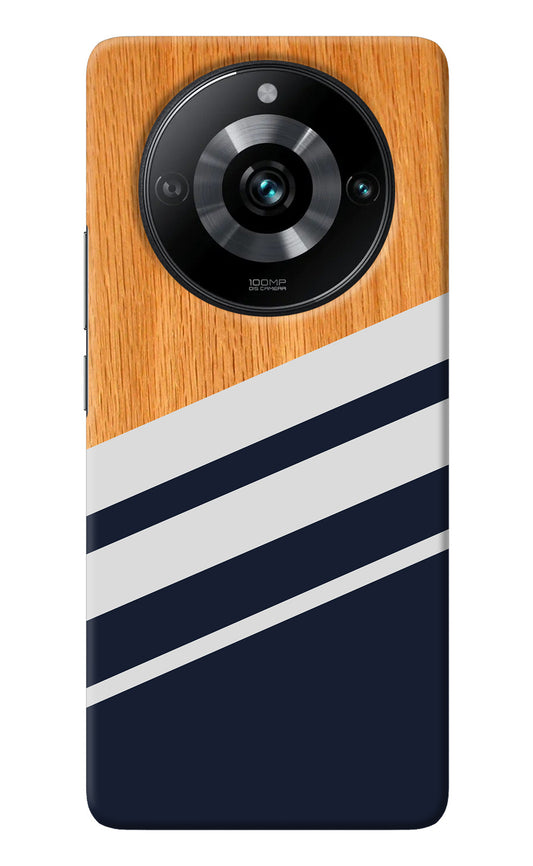 Blue and white wooden Realme Narzo 60 Pro Back Cover