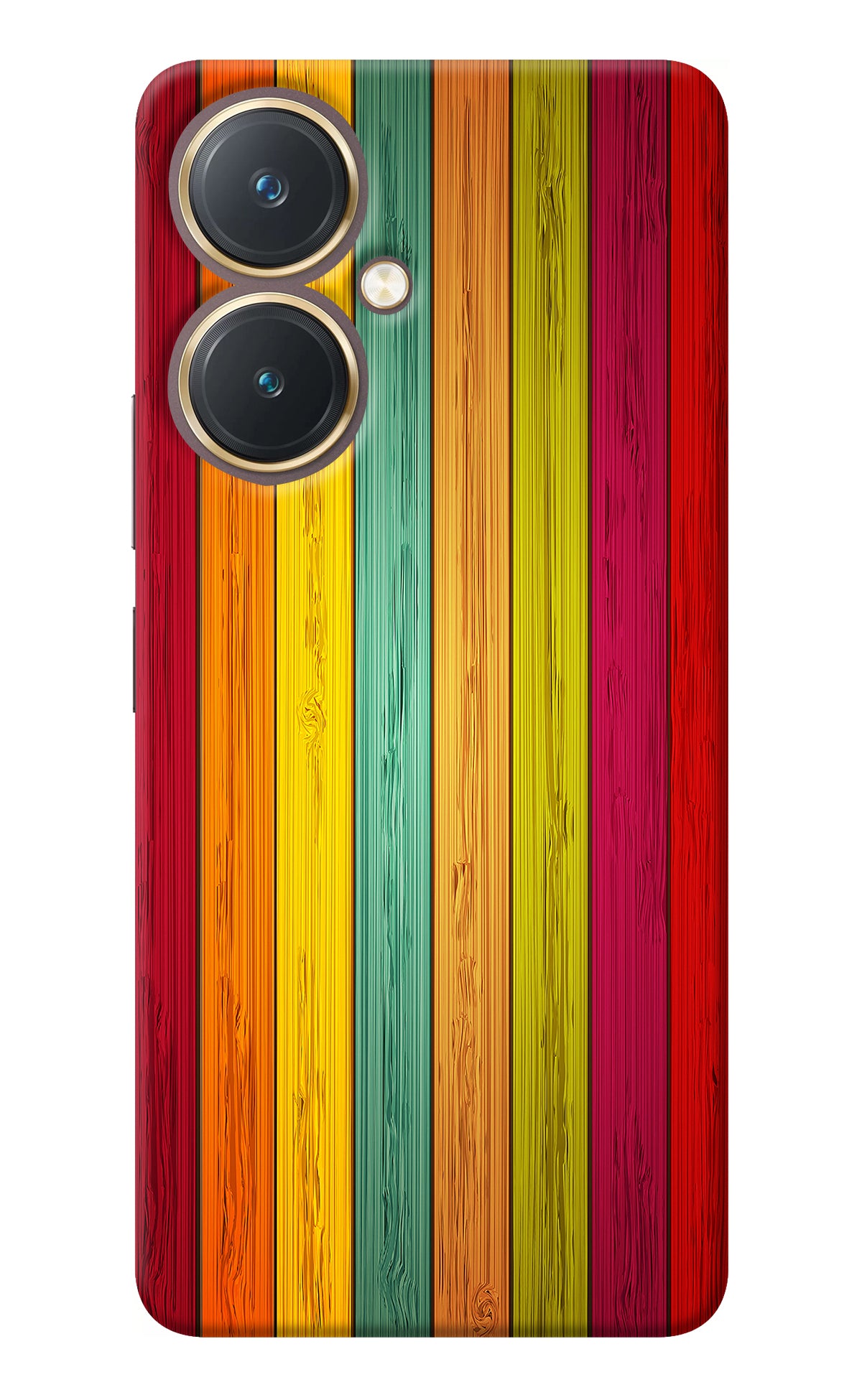 Multicolor Wooden Vivo Y27 Back Cover