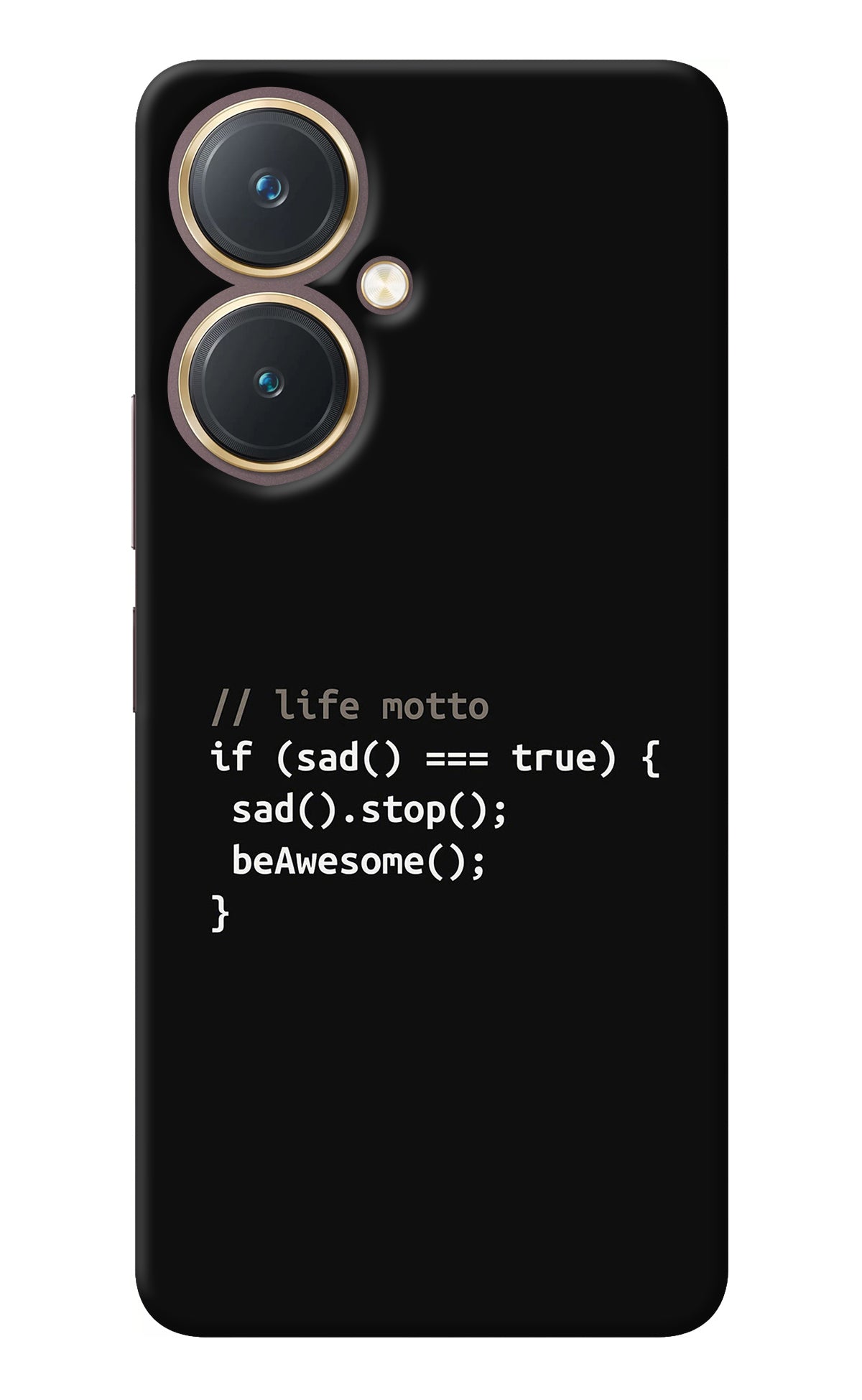 Life Motto Code Vivo Y27 Back Cover