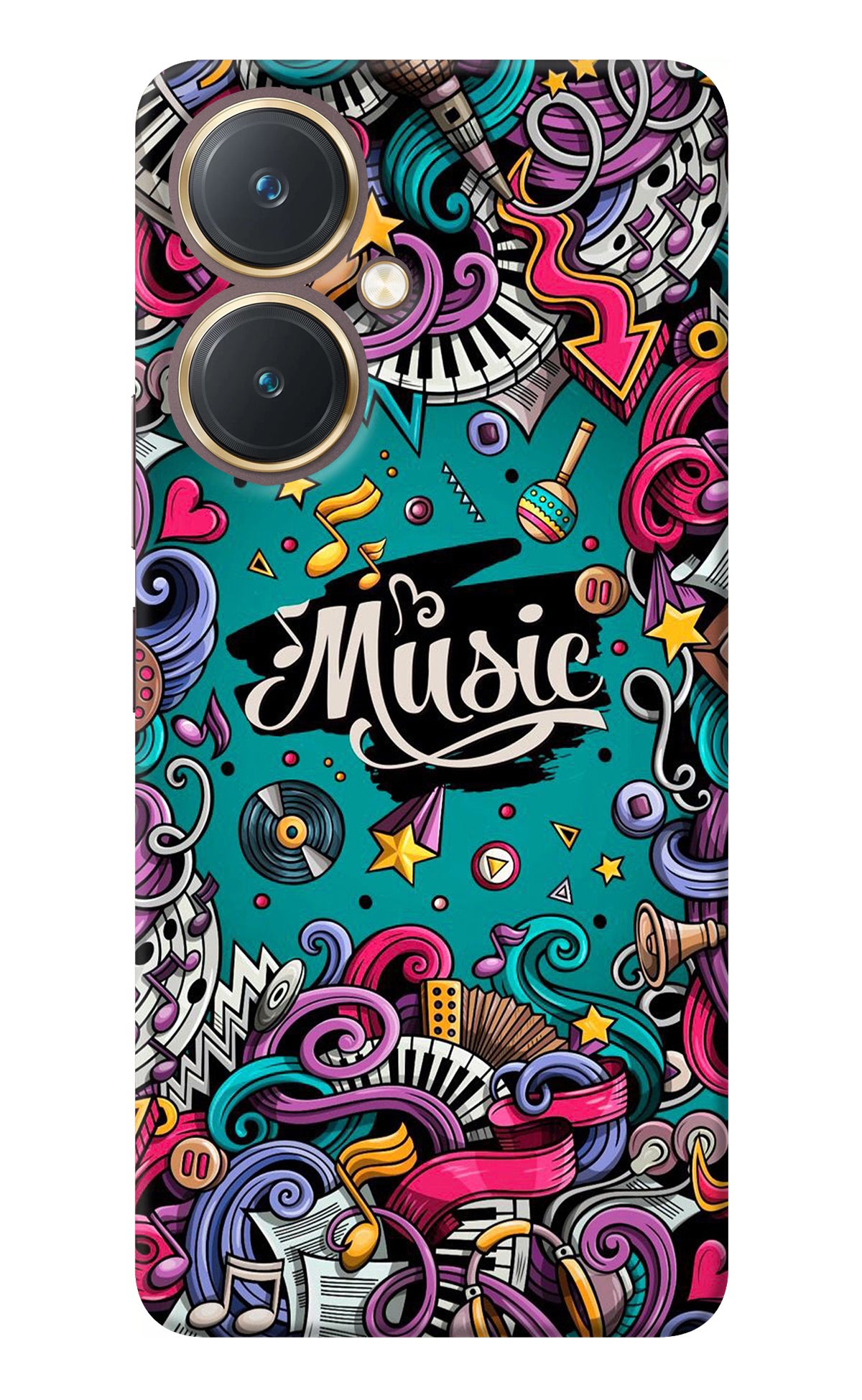 Music Graffiti Vivo Y27 Back Cover