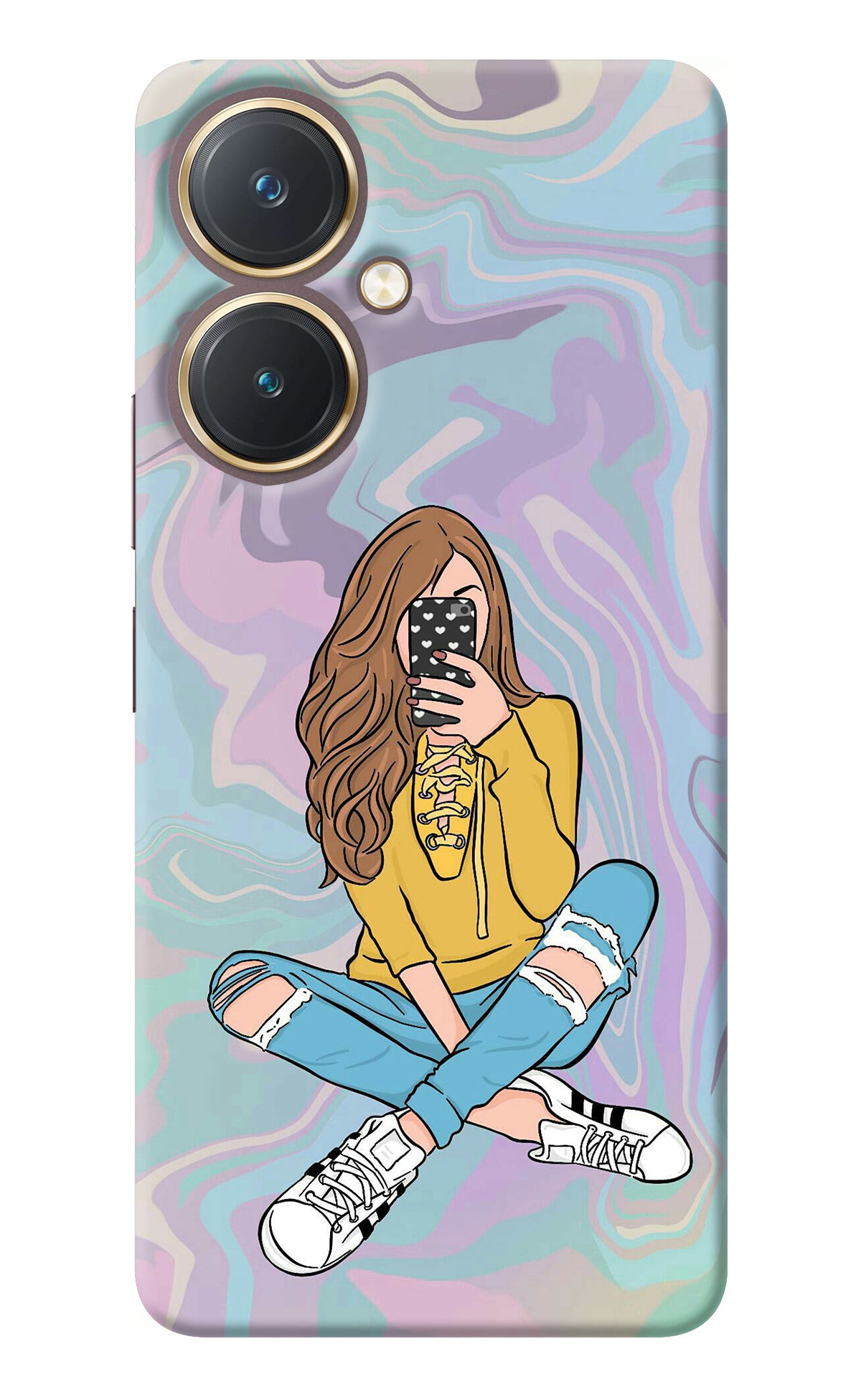 Selfie Girl Vivo Y27 Back Cover