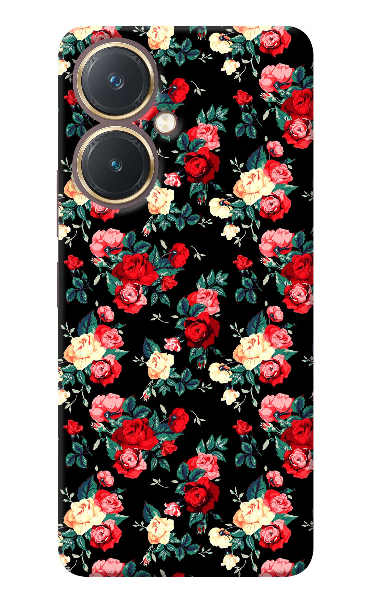 Rose Pattern Vivo Y27 Back Cover