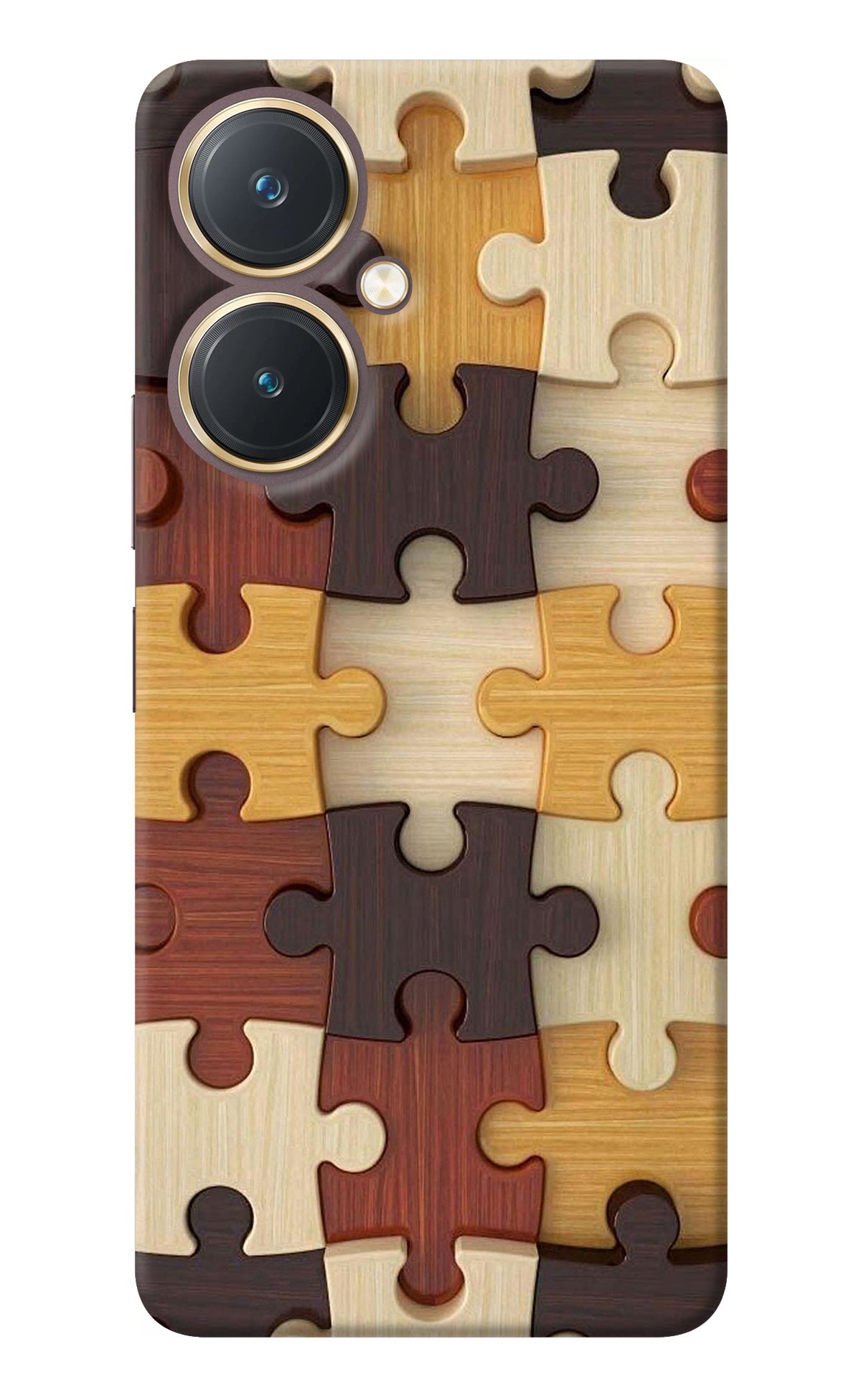 Wooden Puzzle Vivo Y27 Back Cover