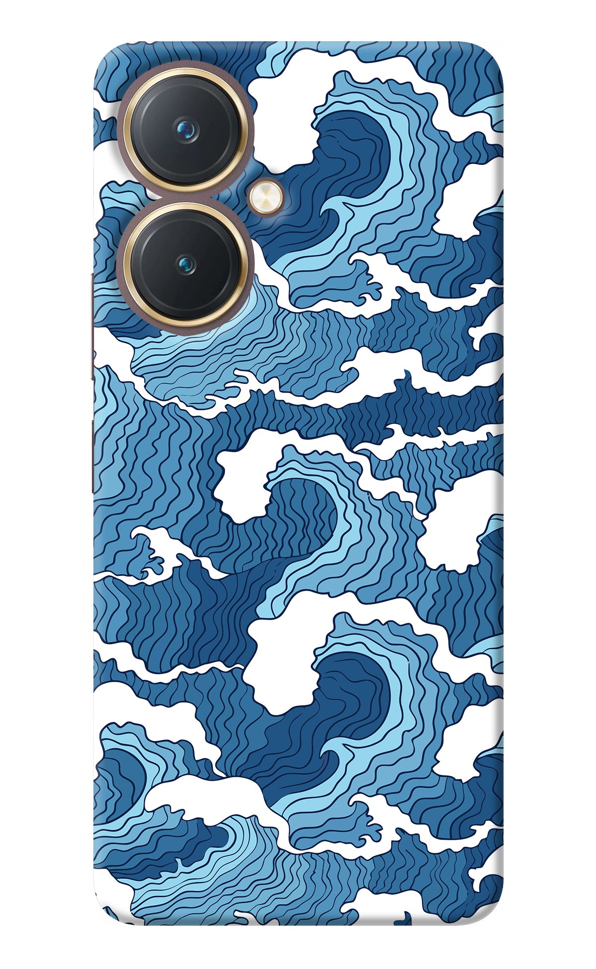 Blue Waves Vivo Y27 Back Cover