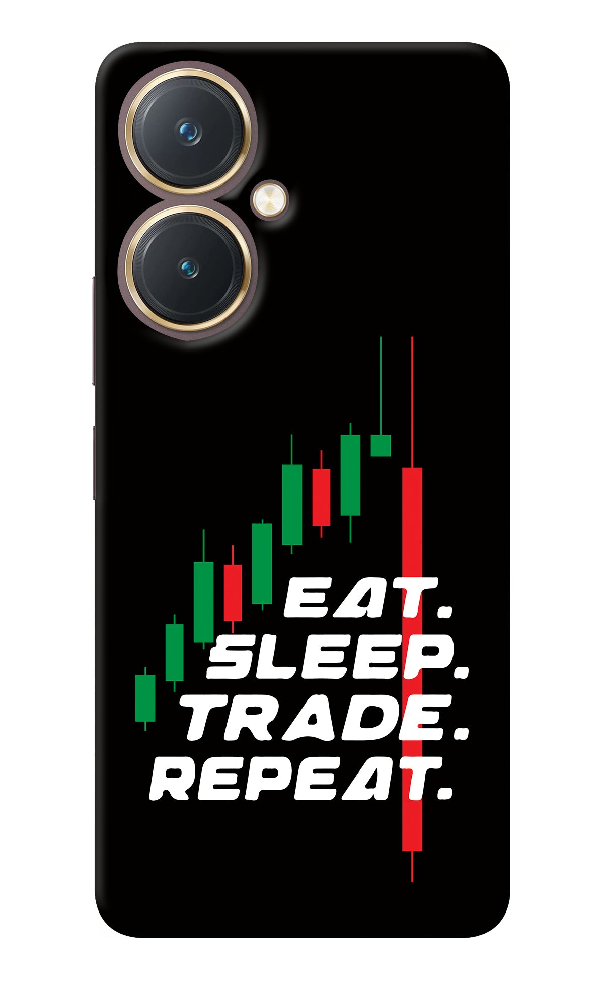 Eat Sleep Trade Repeat Vivo Y27 Back Cover