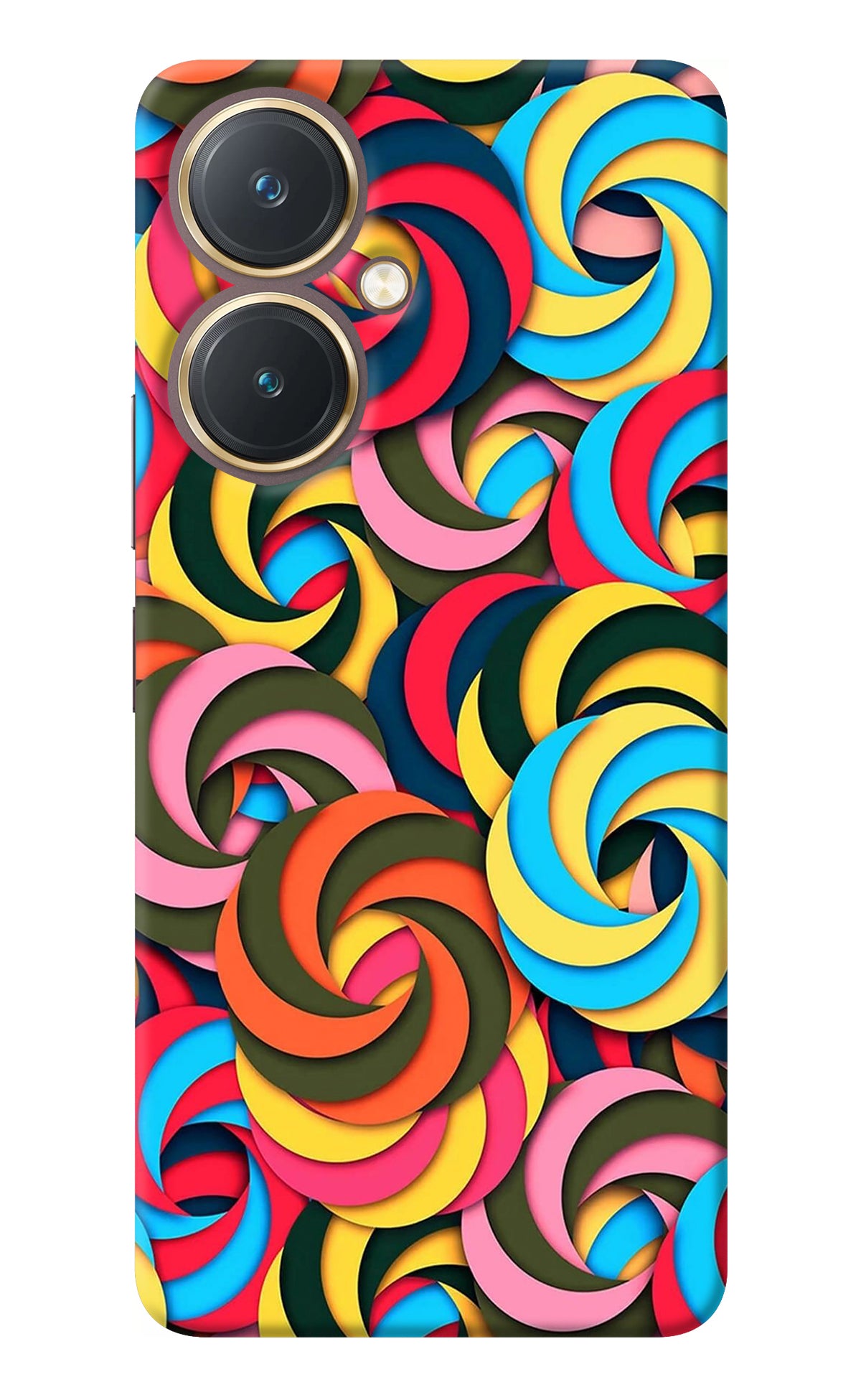 Spiral Pattern Vivo Y27 Back Cover