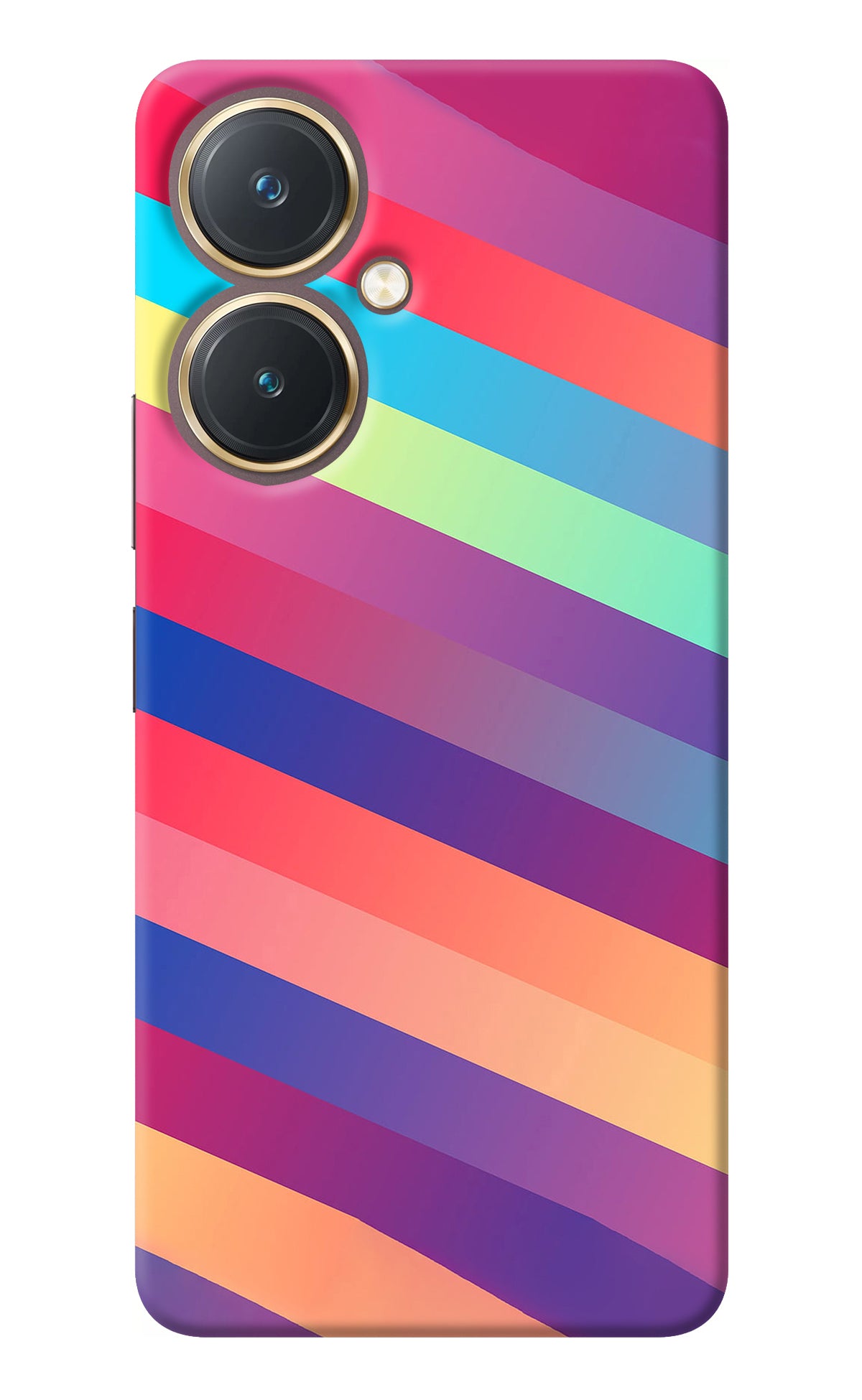 Stripes color Vivo Y27 Back Cover