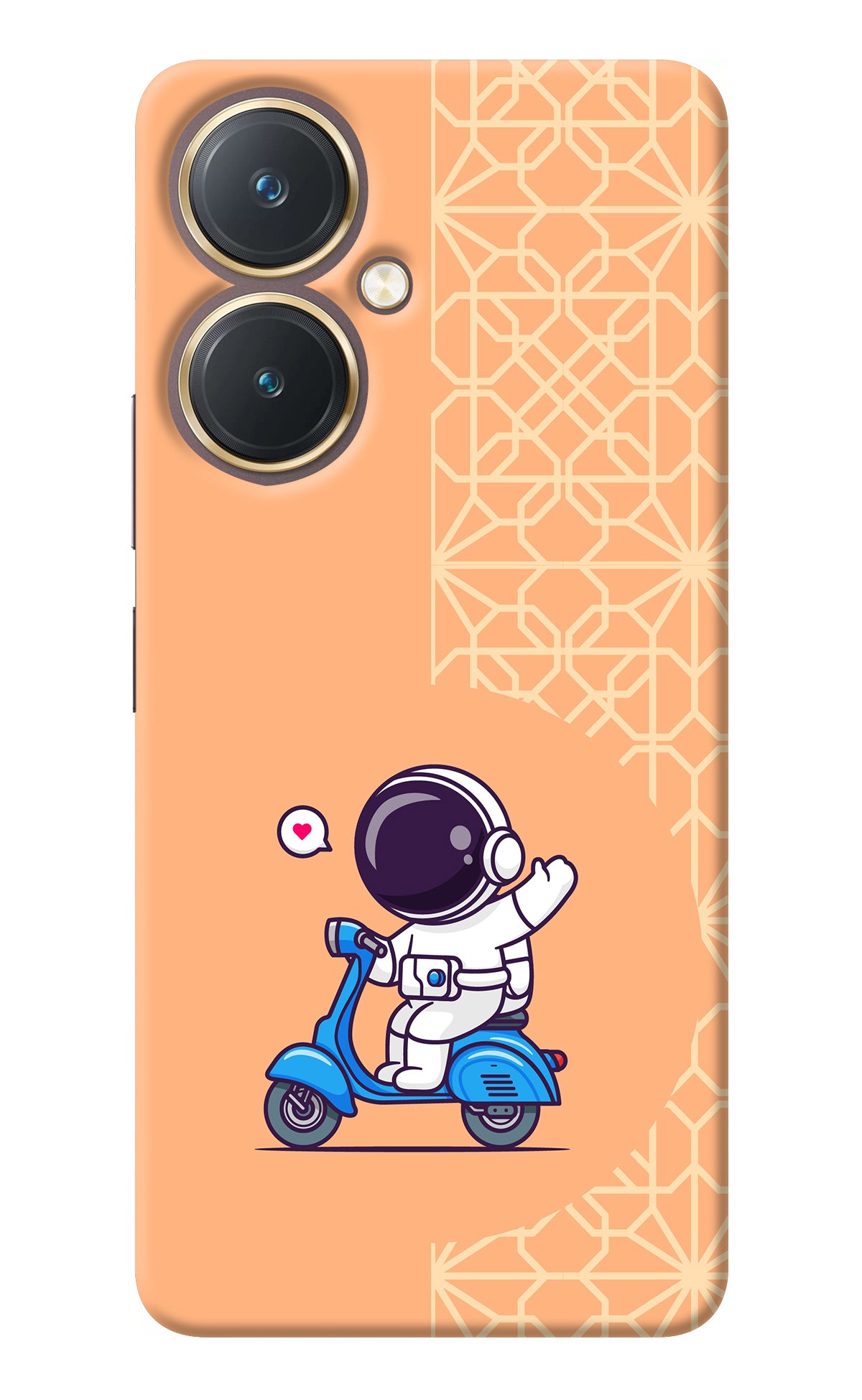 Cute Astronaut Riding Vivo Y27 Back Cover