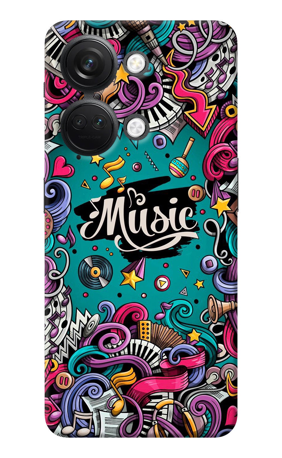 Music Graffiti OnePlus Nord 3 5G Back Cover
