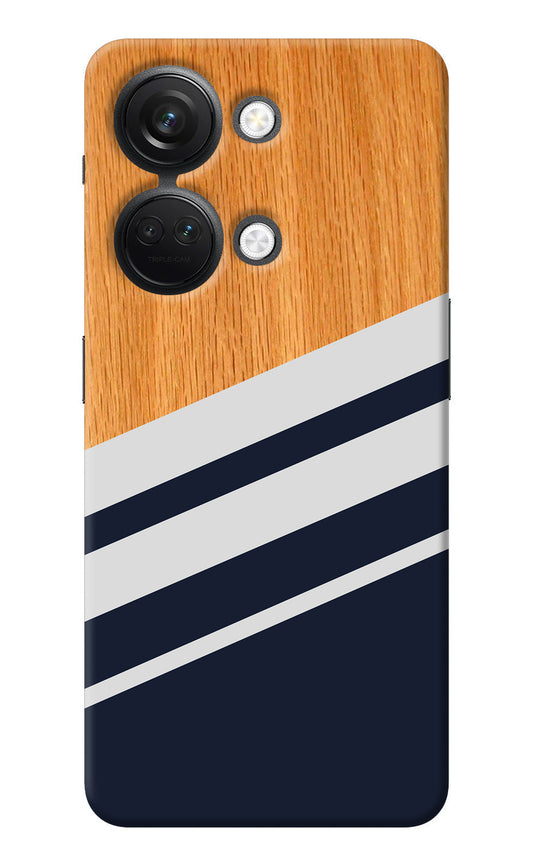 Blue and white wooden OnePlus Nord 3 5G Back Cover