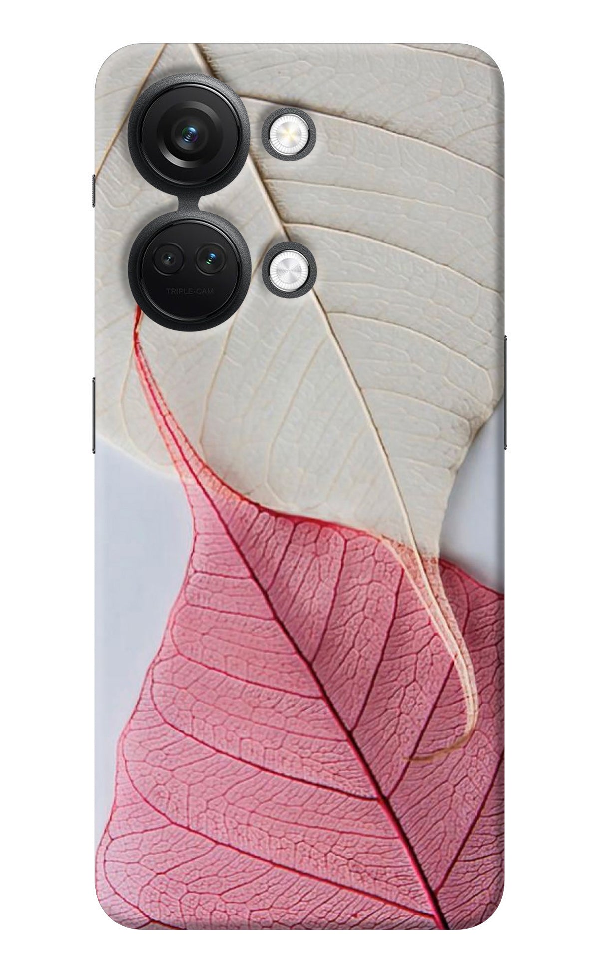 White Pink Leaf OnePlus Nord 3 5G Back Cover