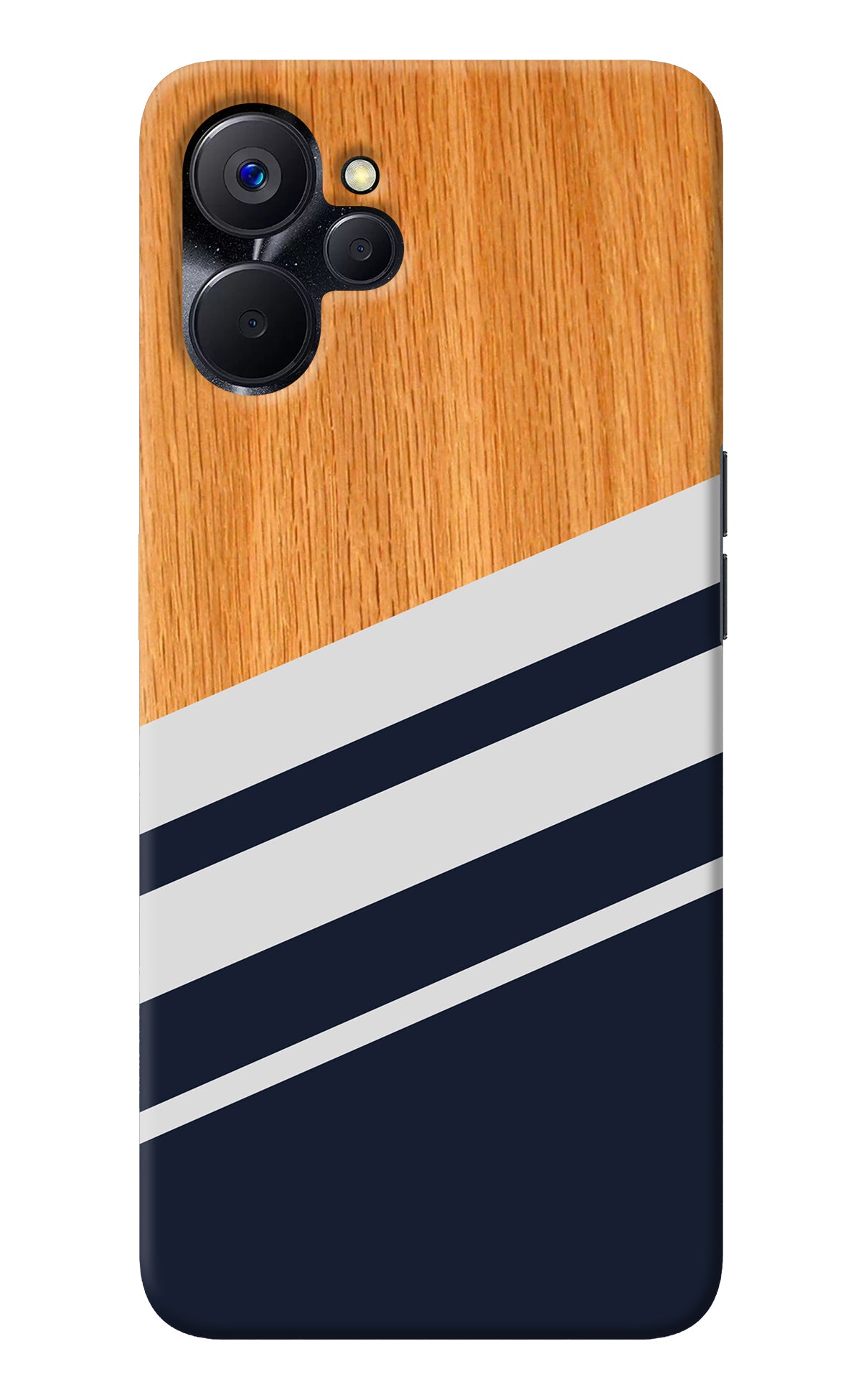 Blue and white wooden Realme 9i 5G Back Cover