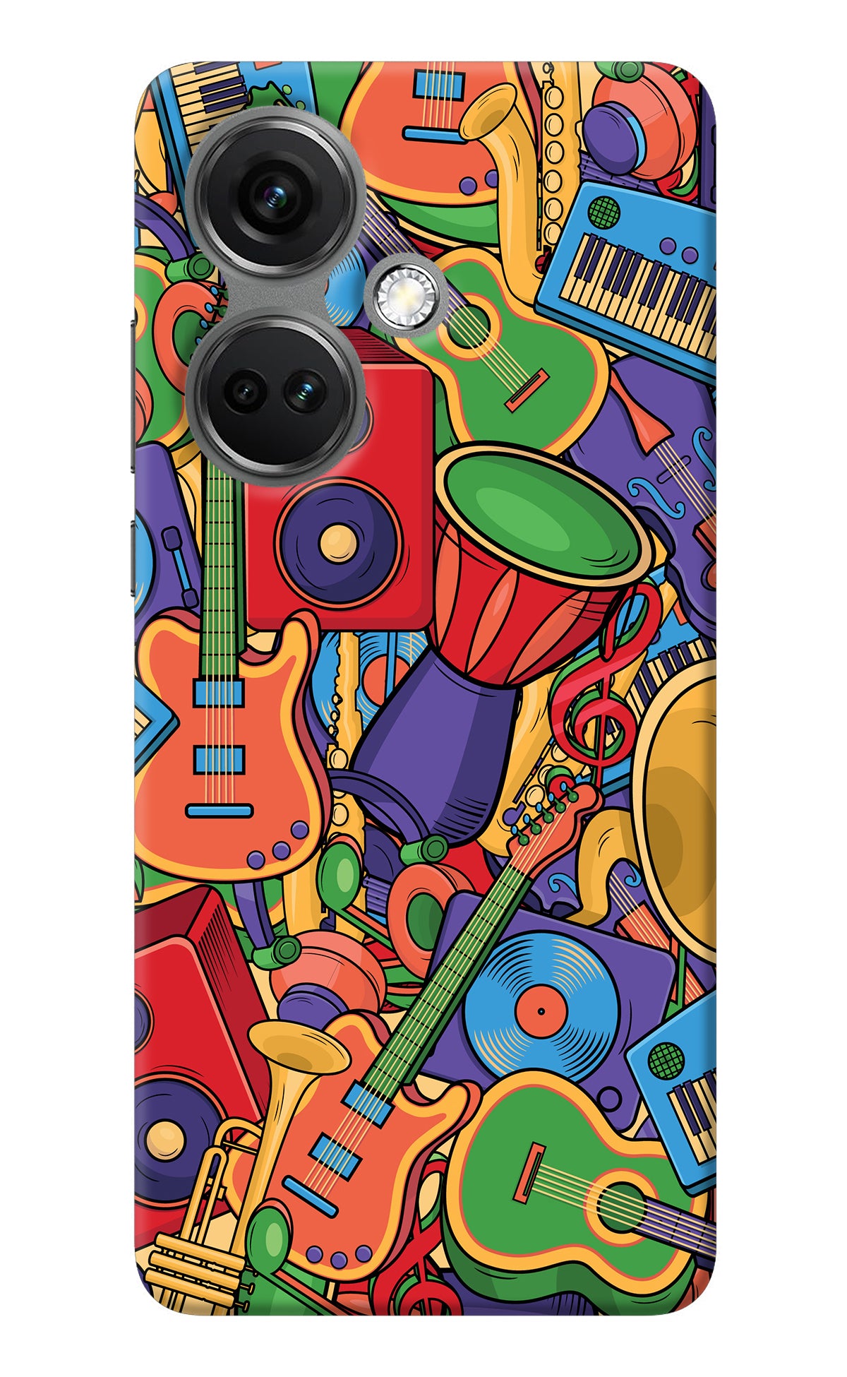 Music Instrument Doodle OnePlus Nord CE 3 5G Back Cover