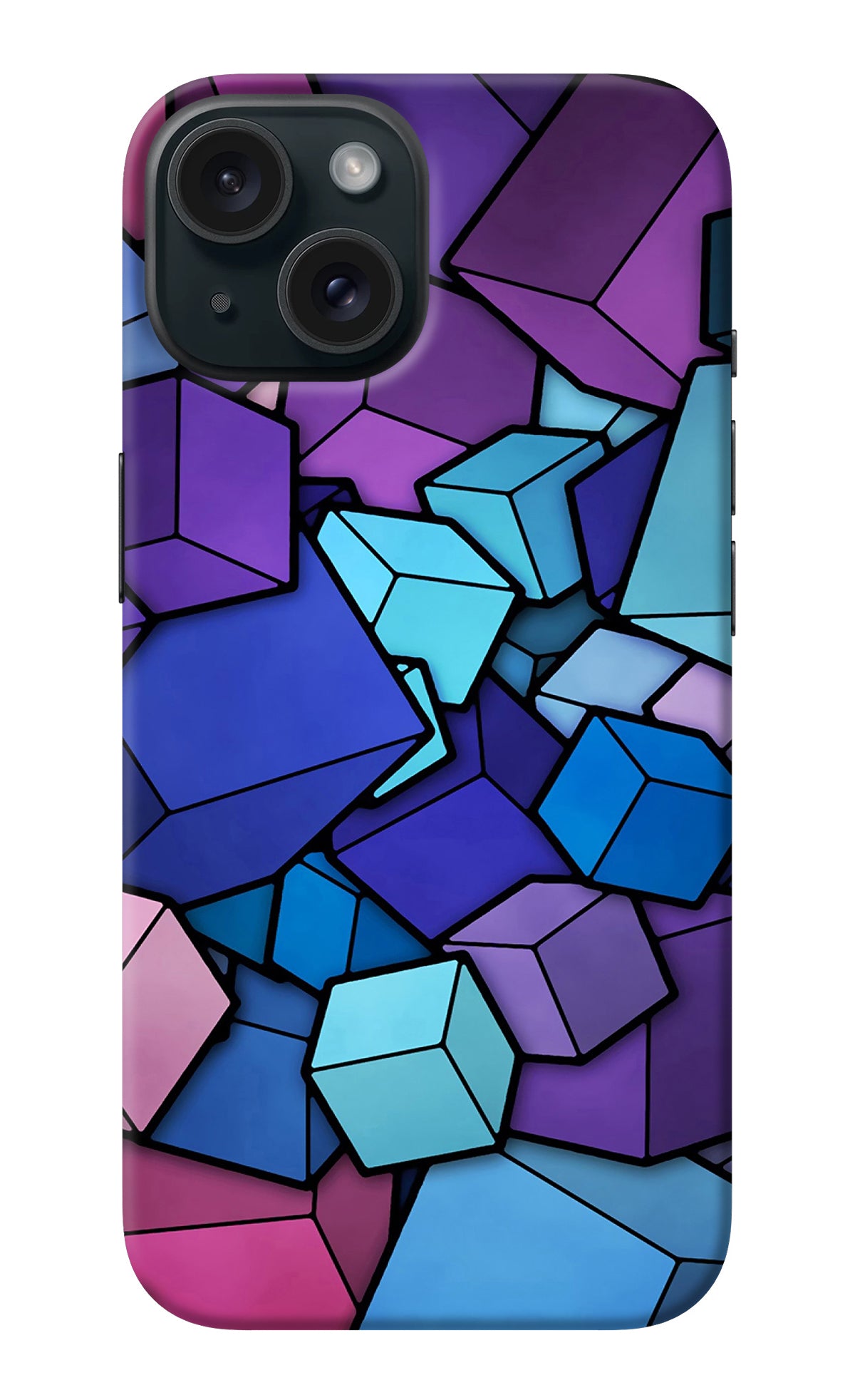 Cubic Abstract iPhone 15 Back Cover