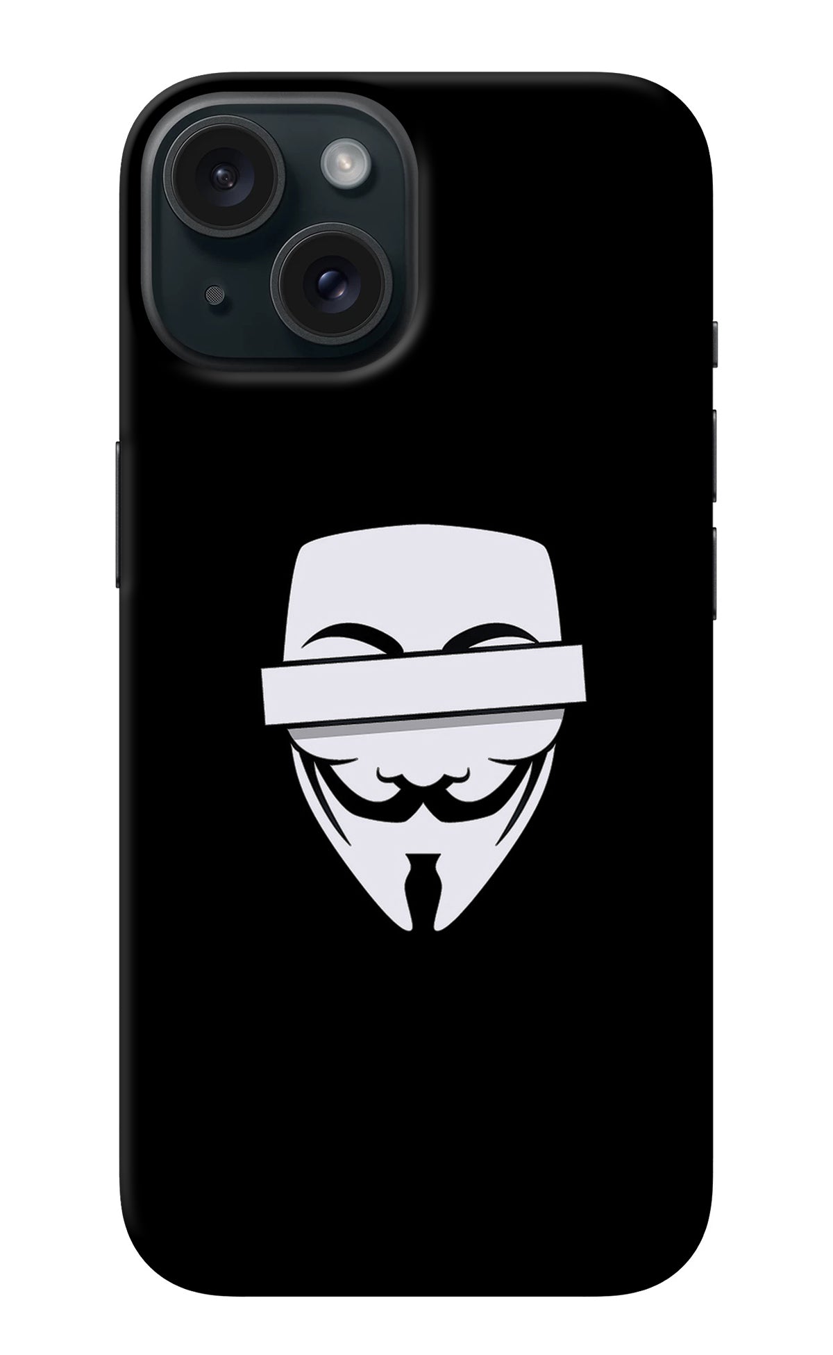 Anonymous Face iPhone 15 Back Cover