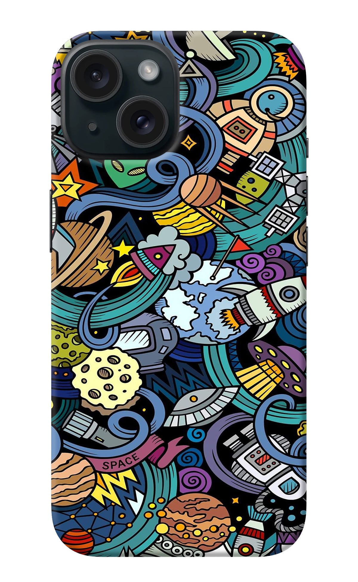 Space Abstract iPhone 15 Back Cover