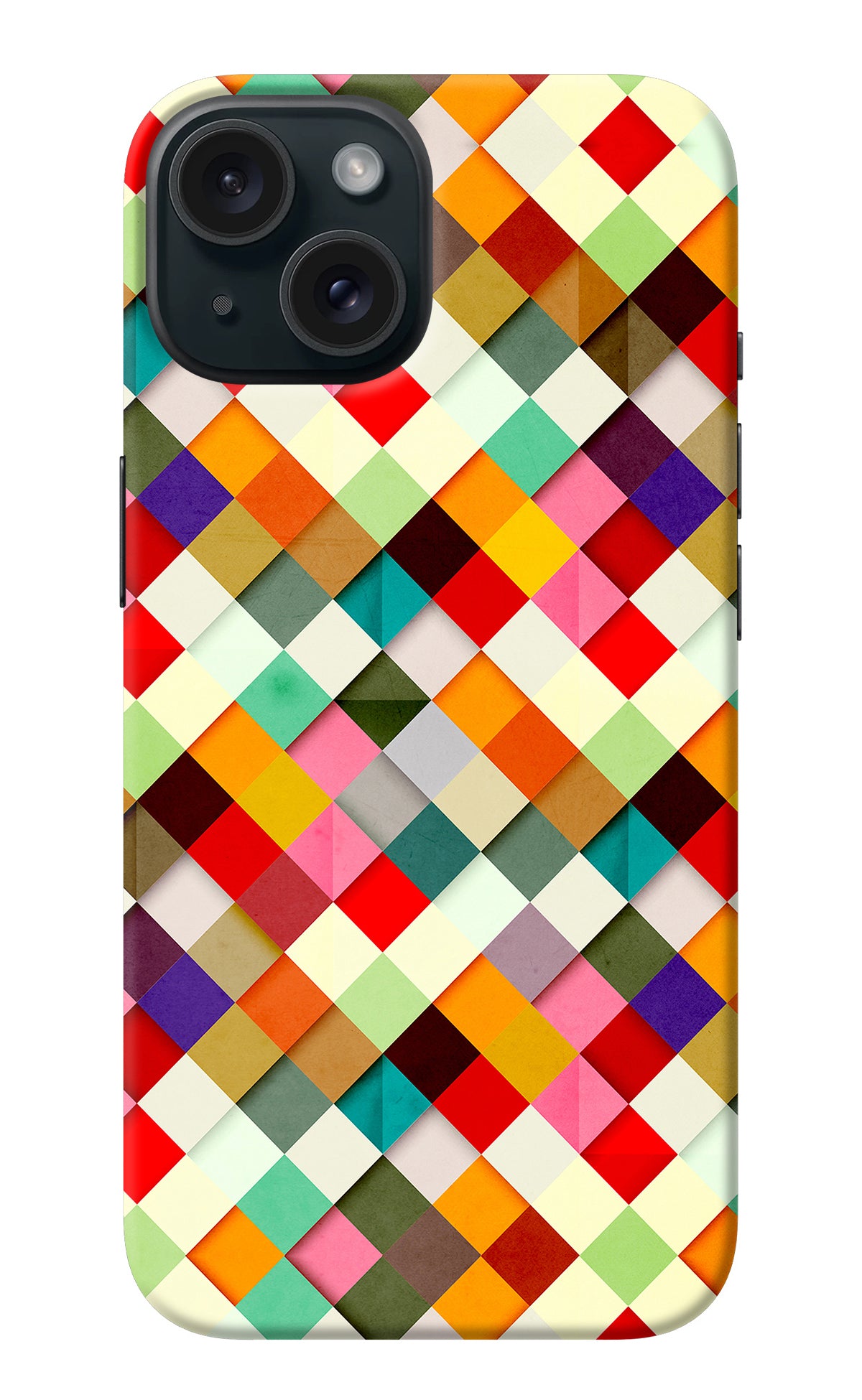 Geometric Abstract Colorful iPhone 15 Back Cover