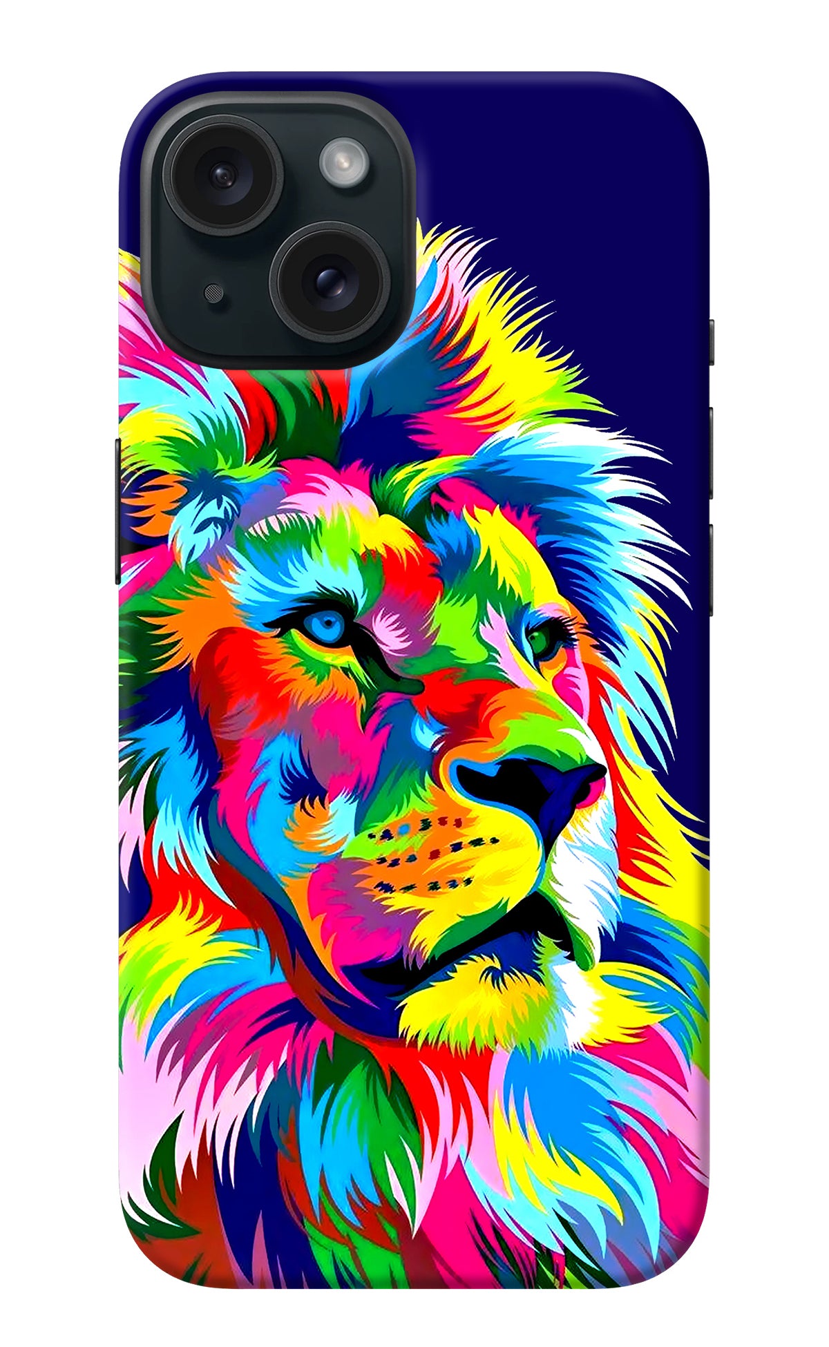 Vector Art Lion iPhone 15 Back Cover