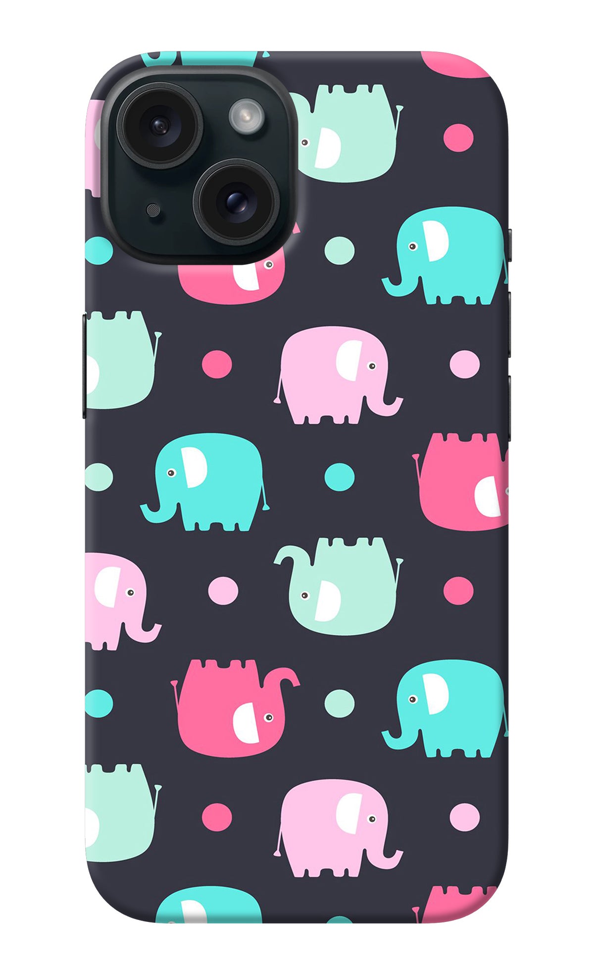 Elephants iPhone 15 Back Cover