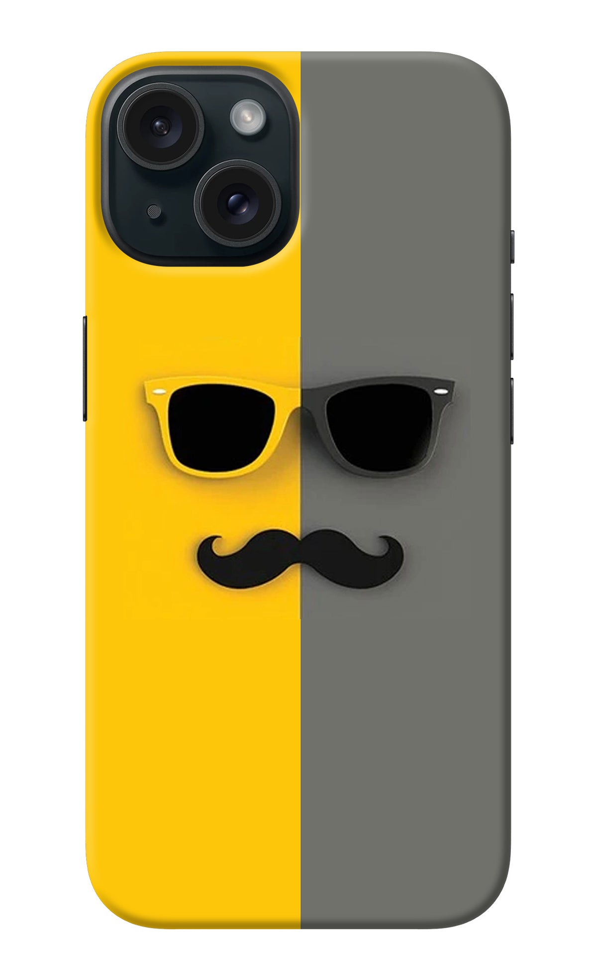 Sunglasses with Mustache iPhone 15 Back Cover