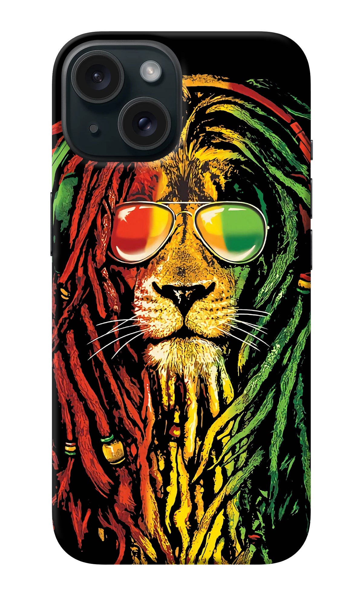 Rasta Lion iPhone 15 Back Cover